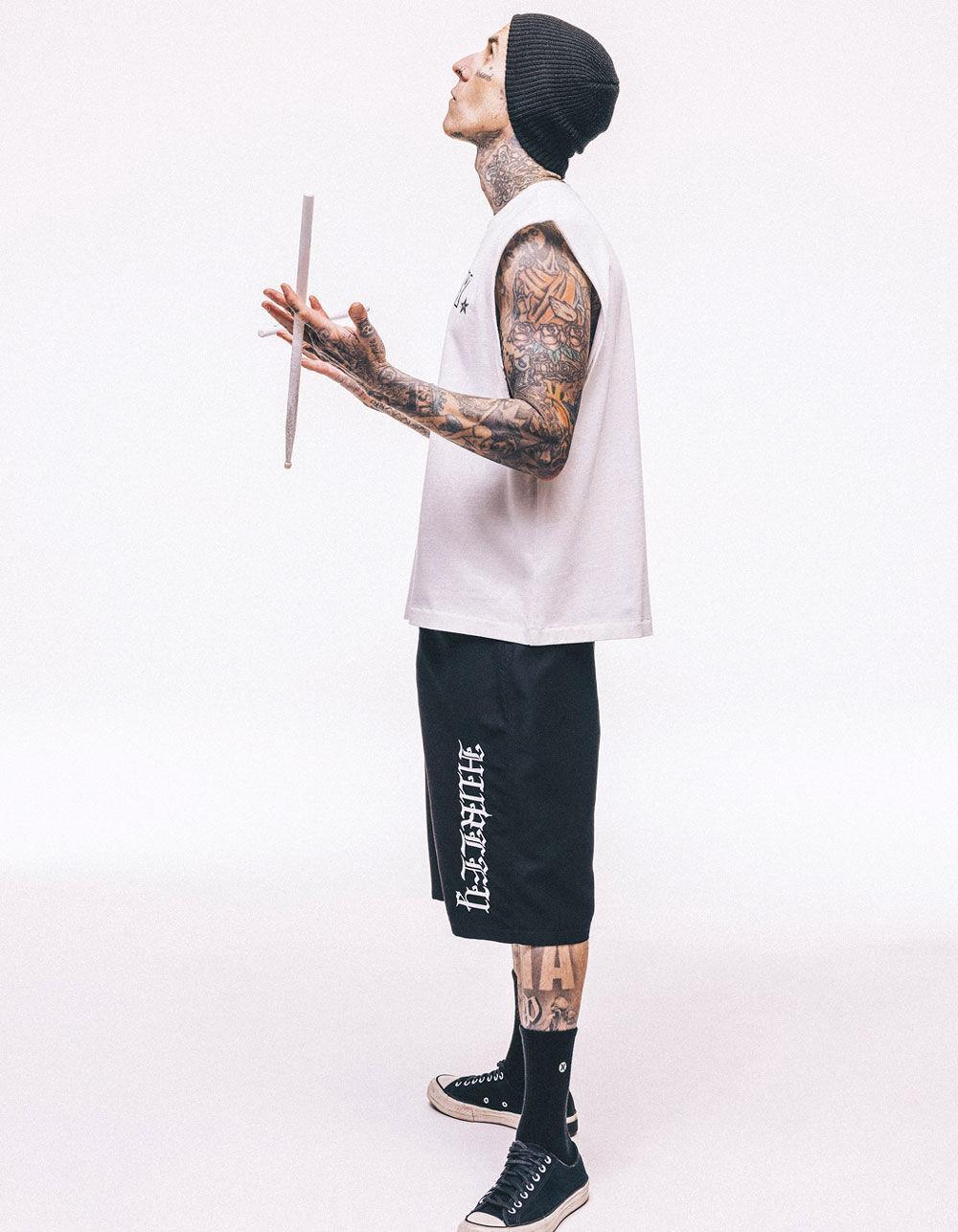 HURLEY x Travis Barker Gothic Mens Boardshorts - BLACK Product Image