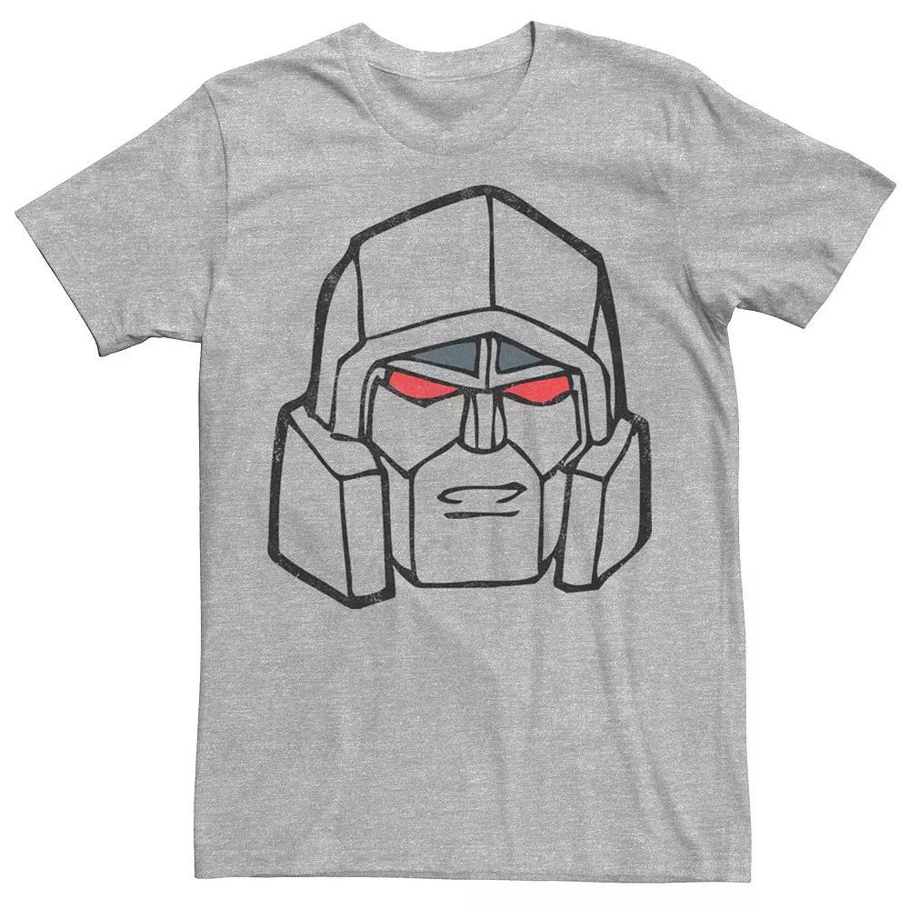 Men's Transformers Megatron Big Face Tee, Size: Medium, Athletic Grey Product Image