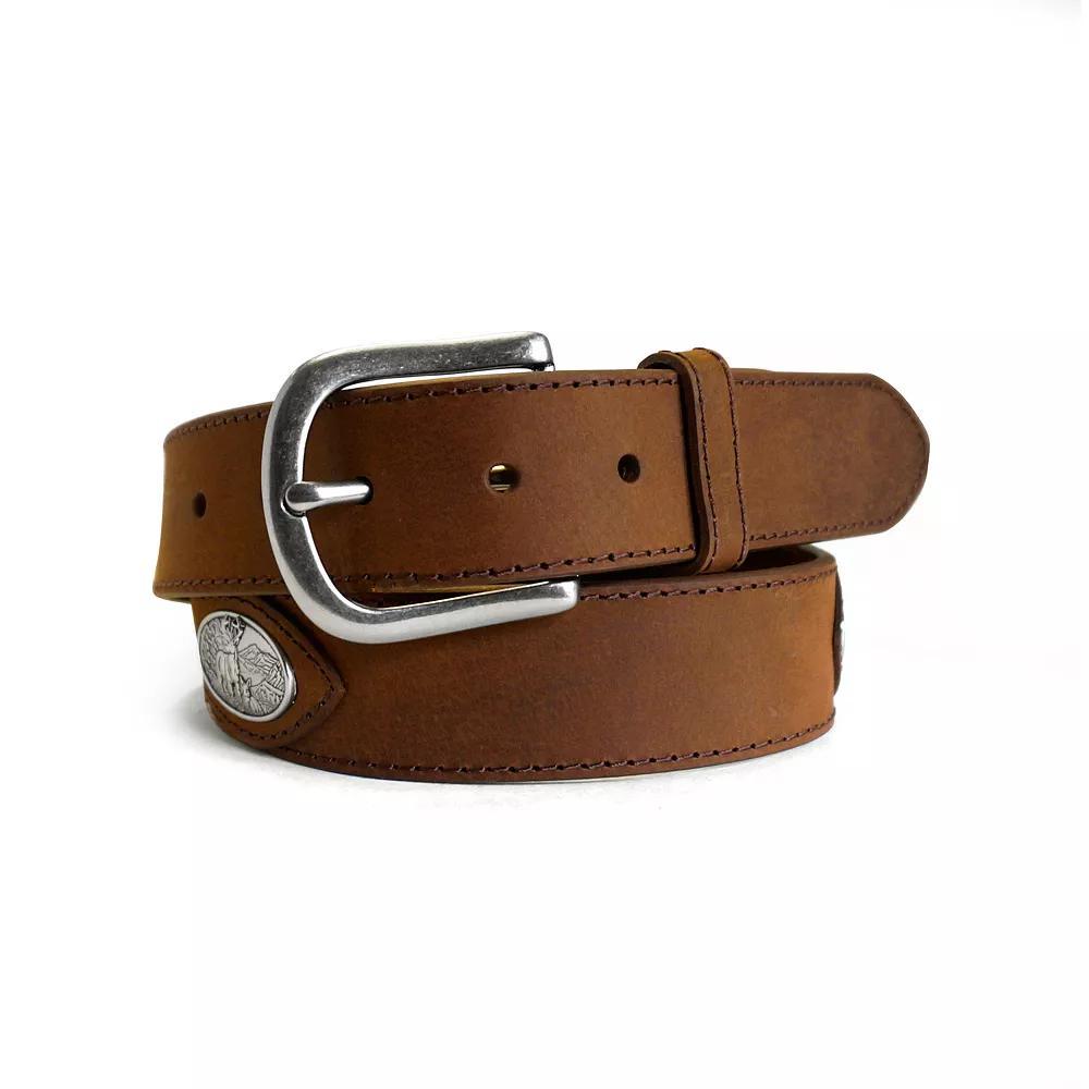 Men's Realtree Deer Conch Leather Belt, Size: 40, Brown Crazyhorse Product Image