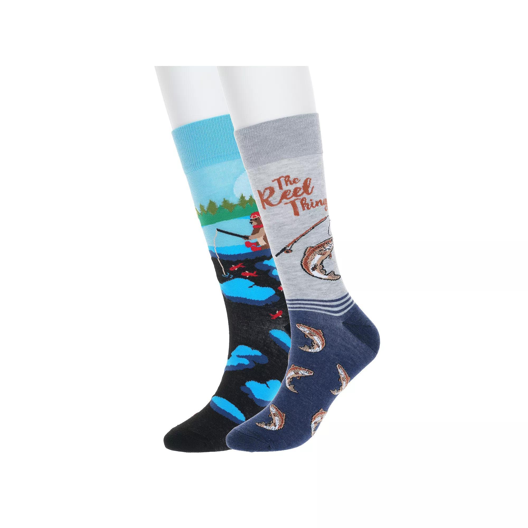 Men's Twisted Toes 2-Pack Novelty Socks, Go Fish Product Image