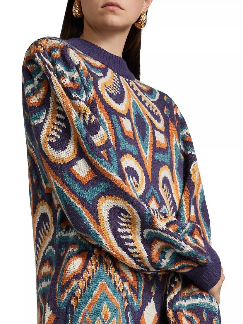 Pineapple Ikat Knit Dress Product Image