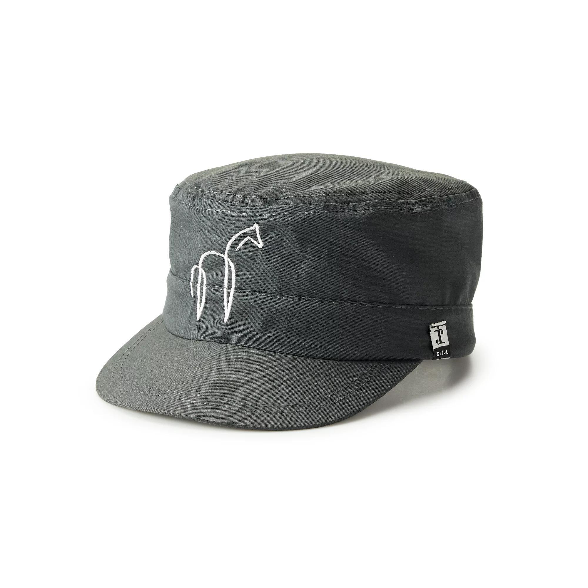 Womens SIJJL Giraffe Embroidered Dark Gray Cadet Hat Product Image