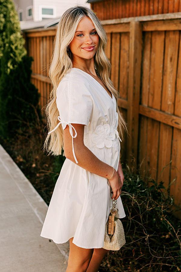 Kind Energy Mini Dress in White Product Image