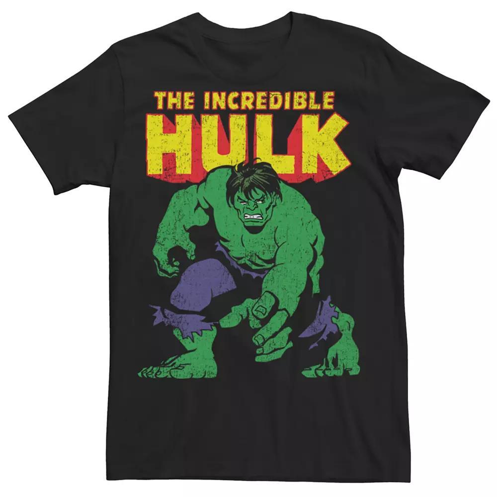 Men's Marvel Comics Retro Big Time The Incredible Hulk Graphic Tee, Size: Medium, Black Product Image