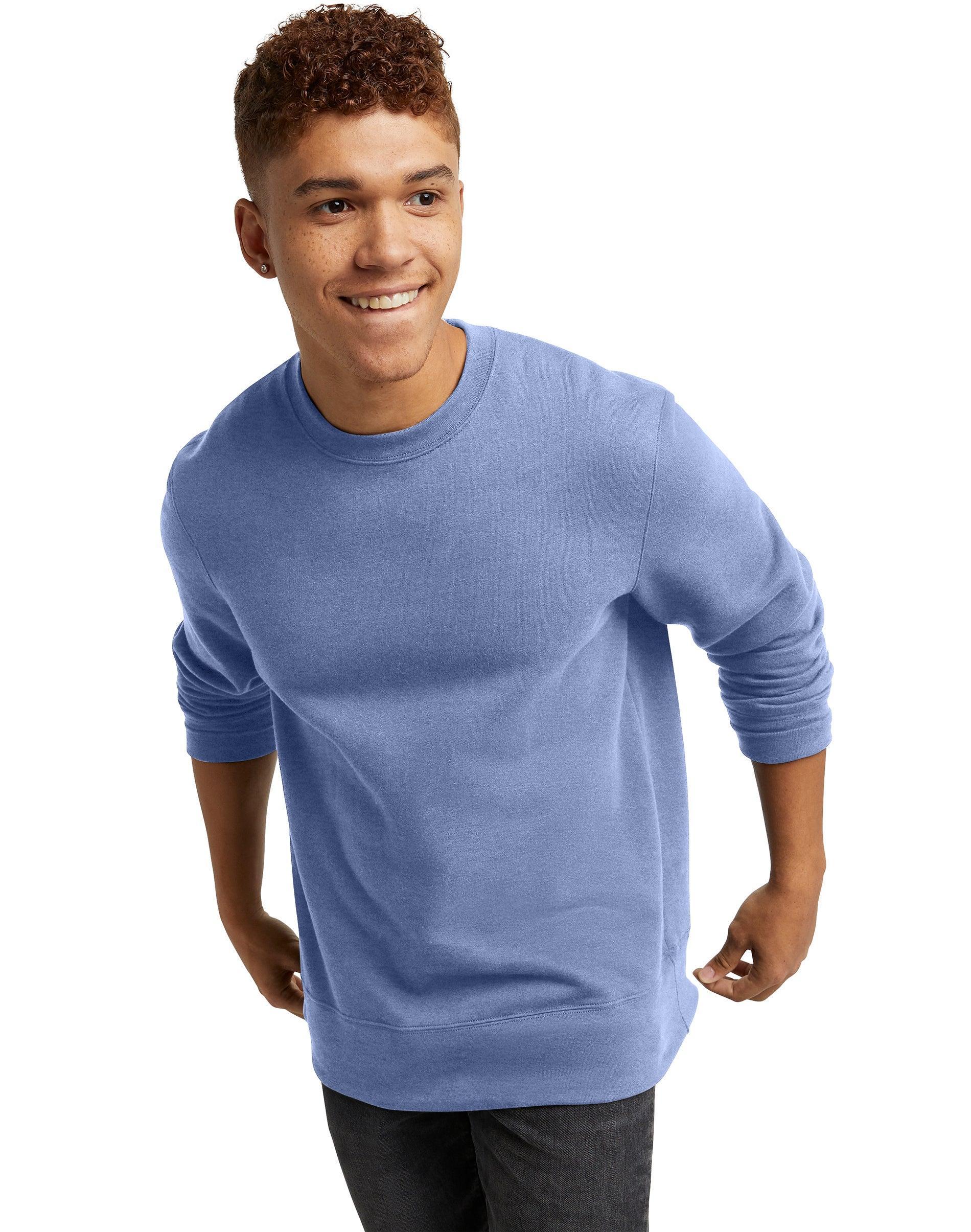 Hanes Originals Mens Fleece Sweatshirt Deep Forte Blue Heather M Product Image
