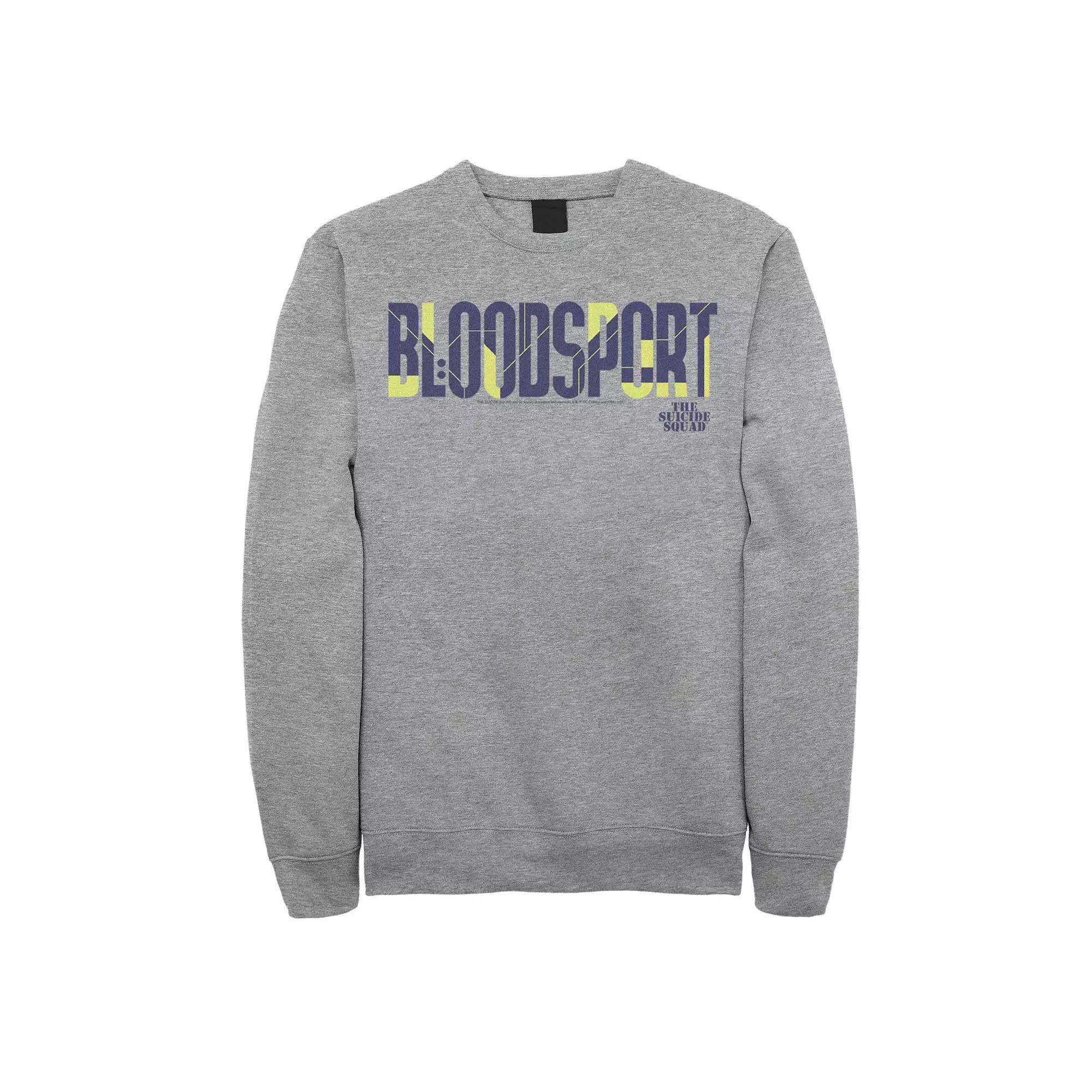 Men's The Suicide Squad Tall Bloodsport Logo Sweatshirt, Size: XXL, Athletic Grey Product Image
