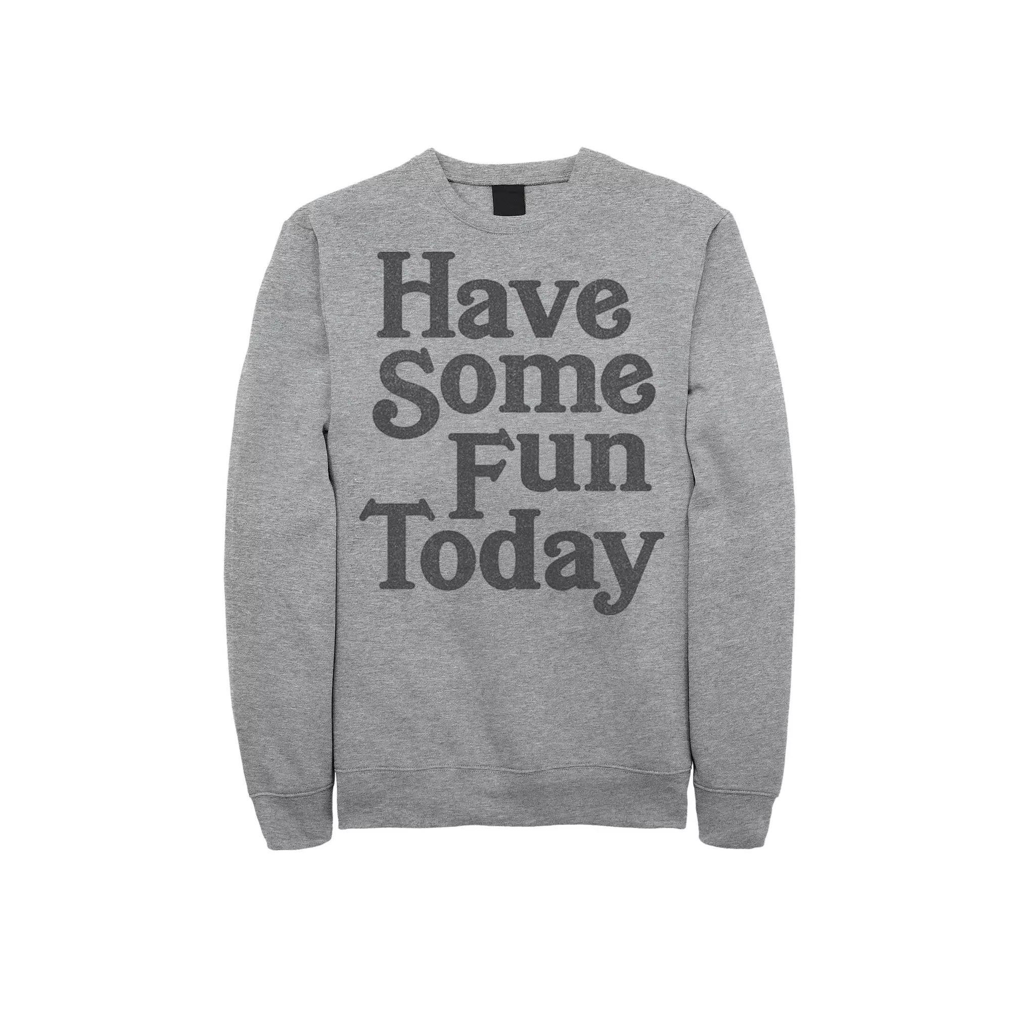 Men's Fifth Sun "Have Some Fun Today" Sweatshirt, Size: Large, Athletic Grey Product Image