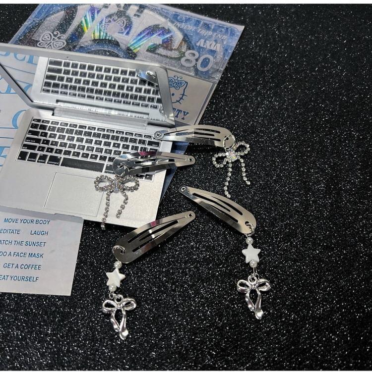 Set of 2: Pendant Alloy Hair Clip (Various Designs) Product Image