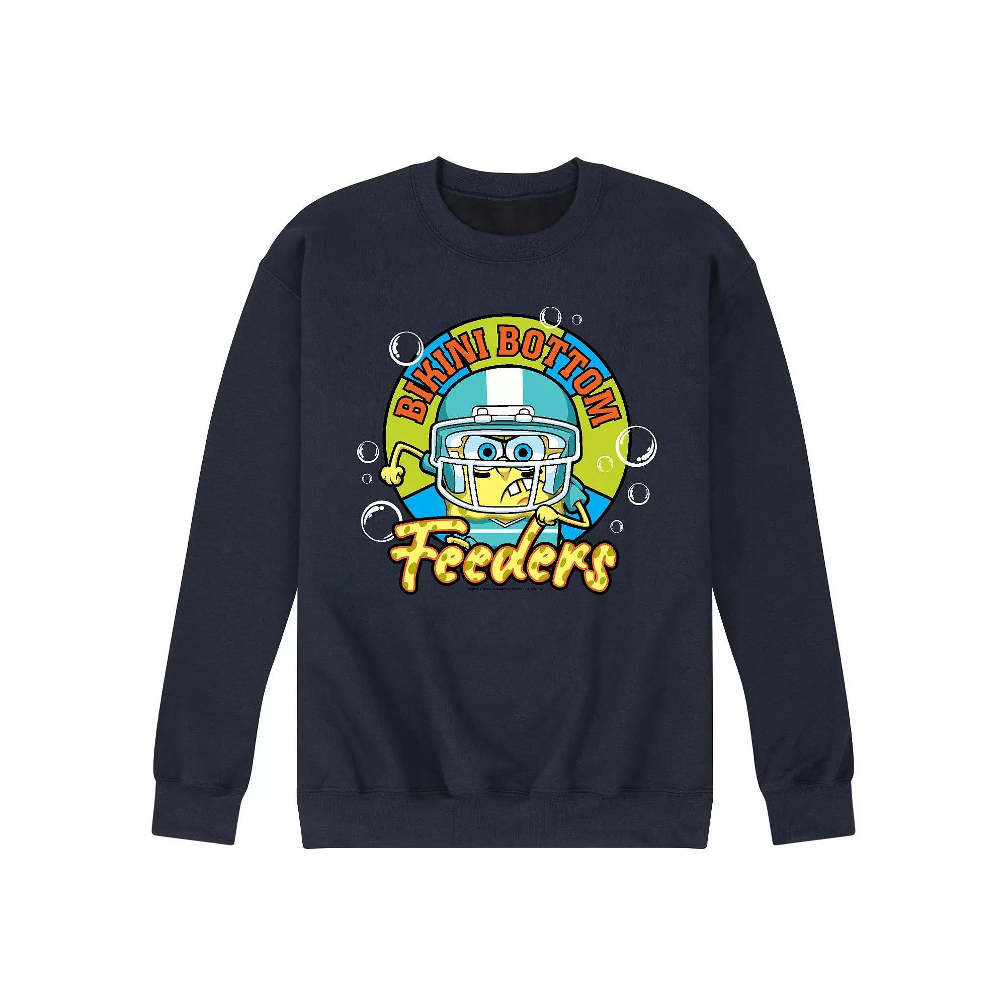 Mens SpongeBob SquarePants Bikini Bottom Sweatshirt Blue Product Image