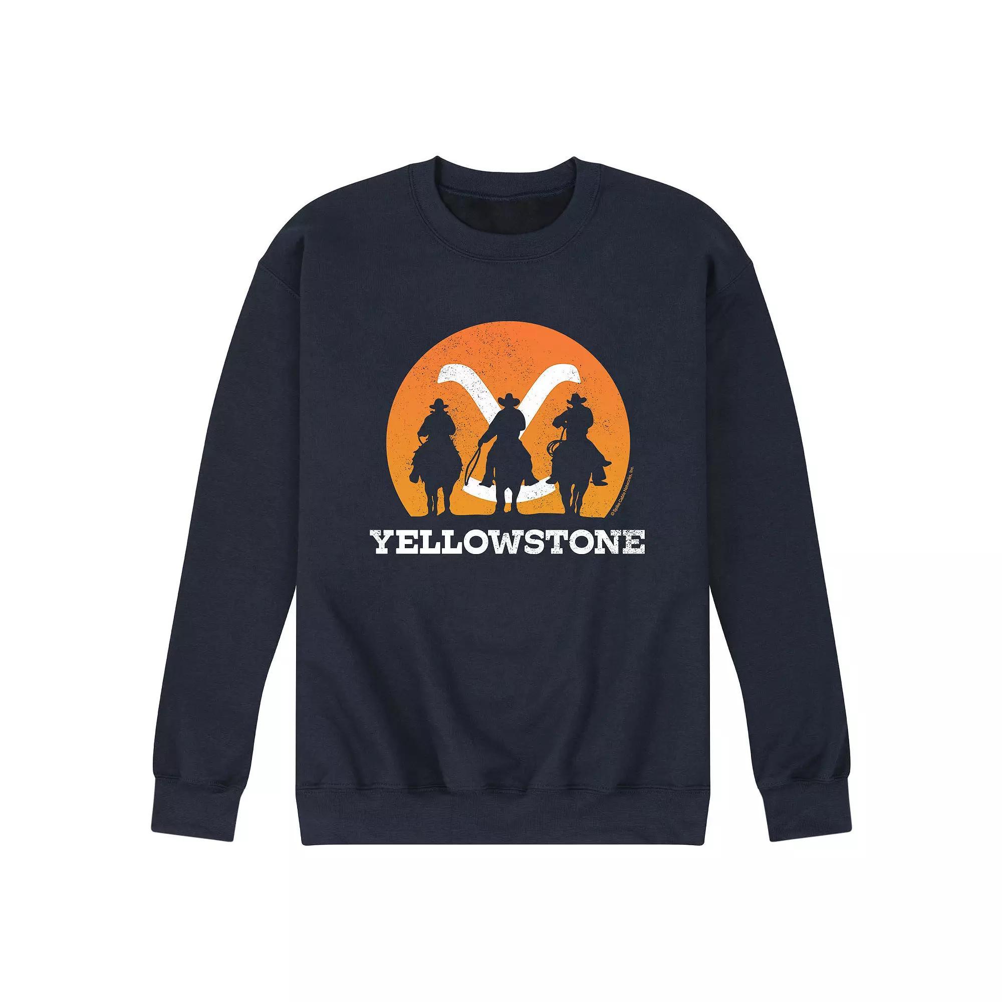 Mens Yellowstone Cowboy Sunset Sweatshirt Blue Product Image