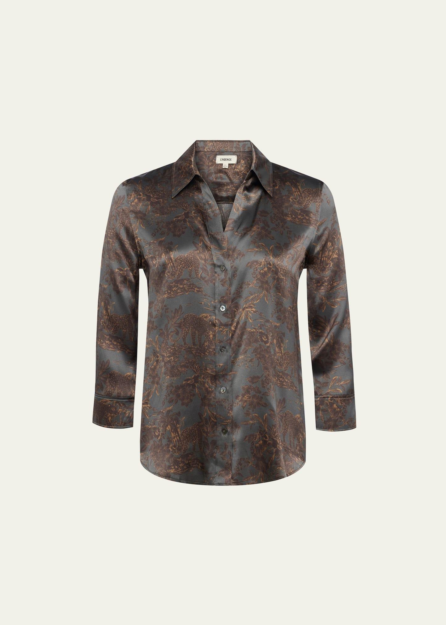 LAgence Dani Silk Charmeuse Blouse Product Image