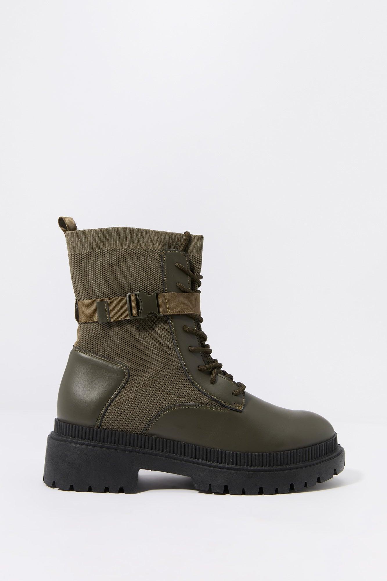 Lace Up Buckled Boot Female Product Image