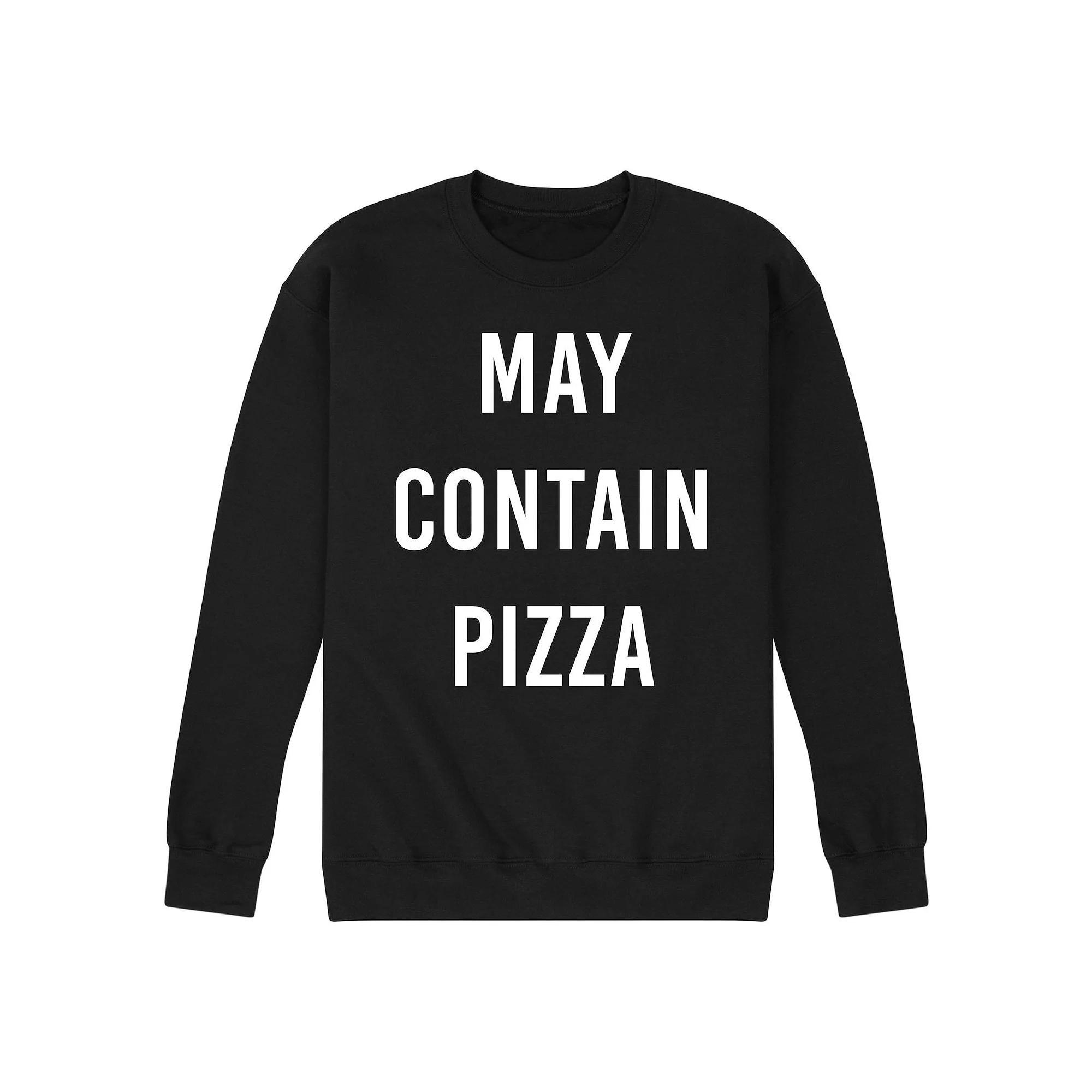 Mens May Contain Pizza Fleece Sweatshirt Product Image