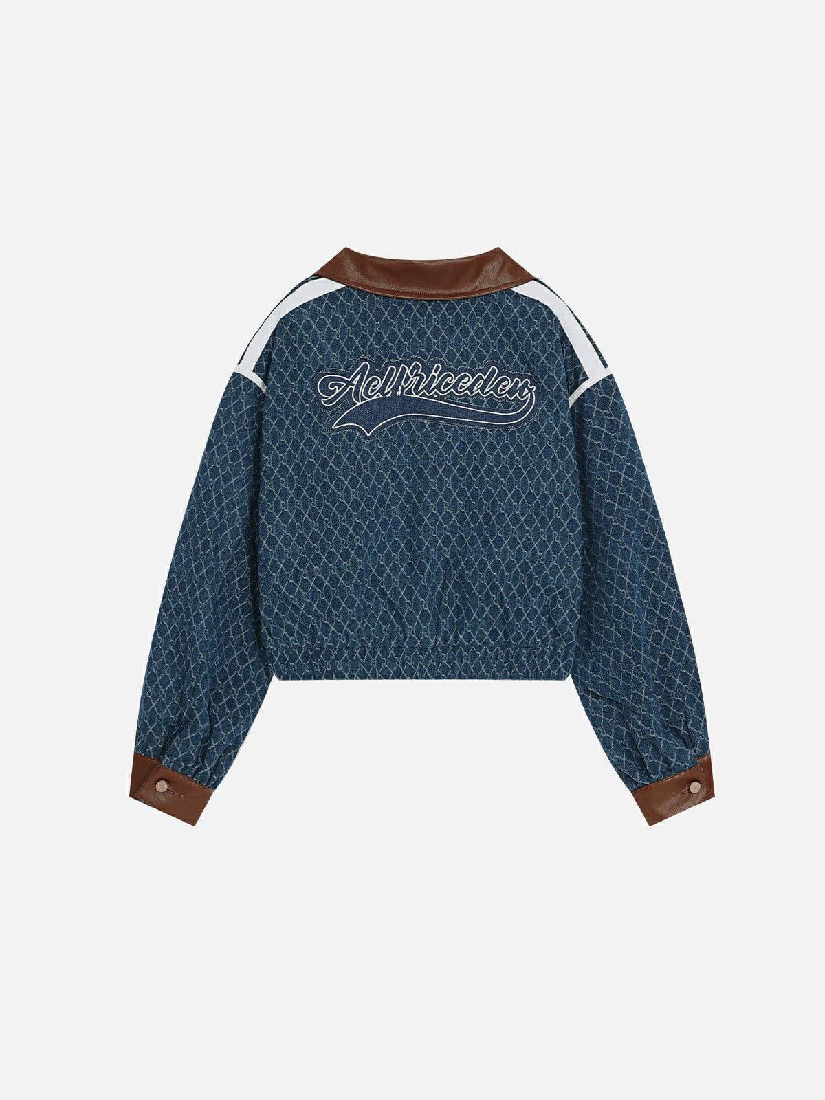 Aelfric Eden Vintage Denim Jacquard Cropped Jacket Product Image