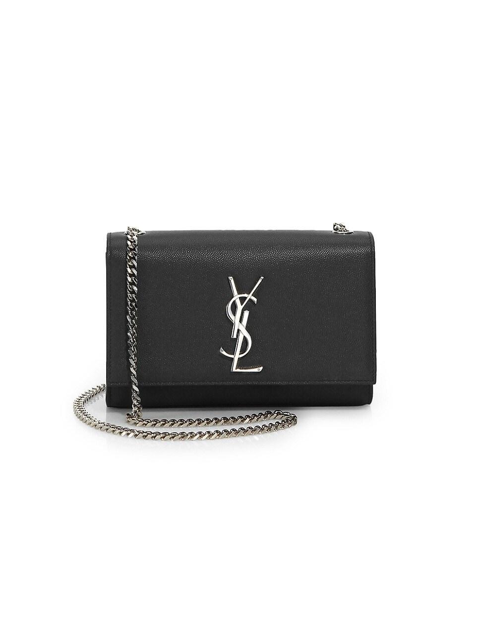 Womens Kate Small Chain Crossbody Bag in Grain De Poudre Embossed Leather Product Image