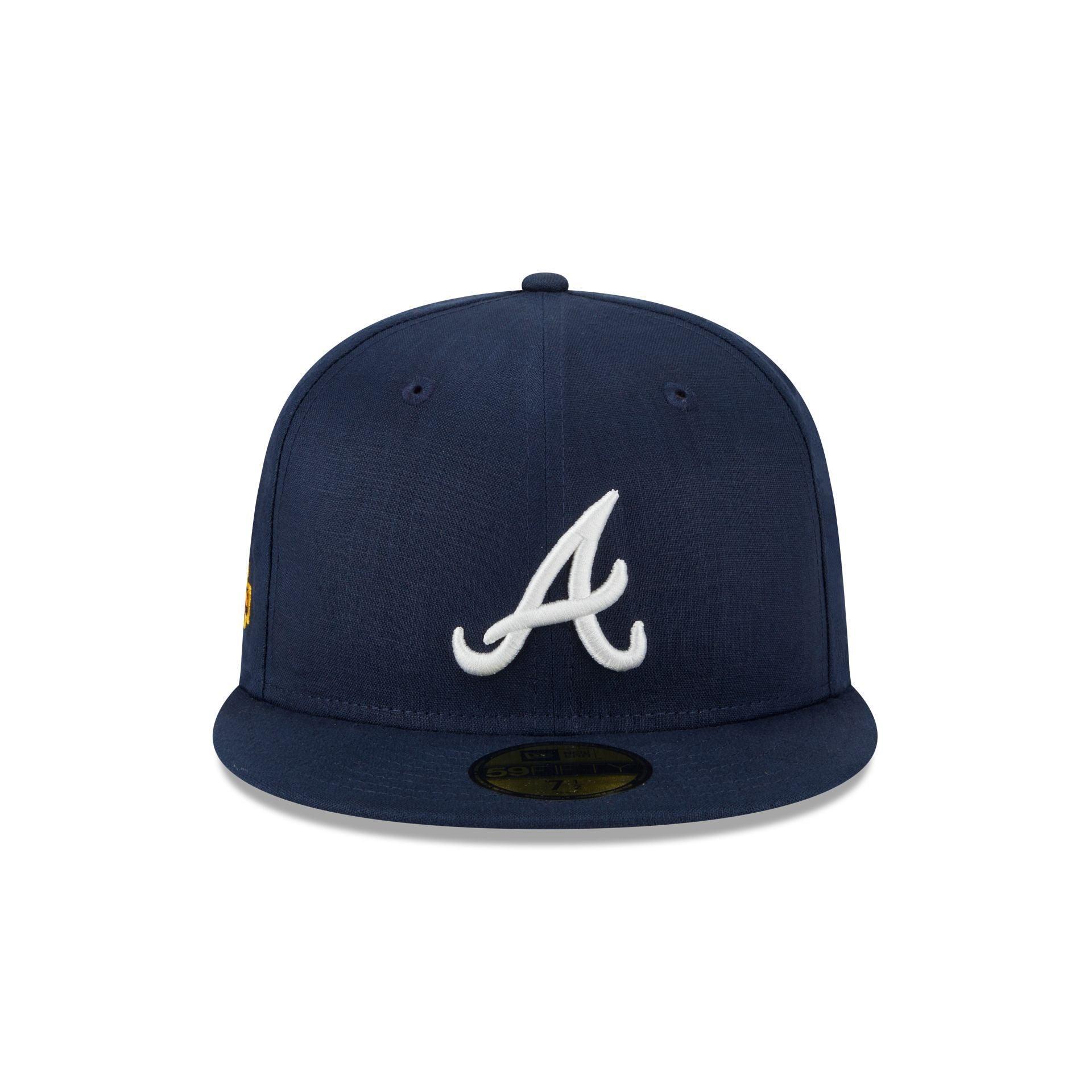 Team Linen Atlanta Braves 59FIFTY Fitted Hat Male Product Image