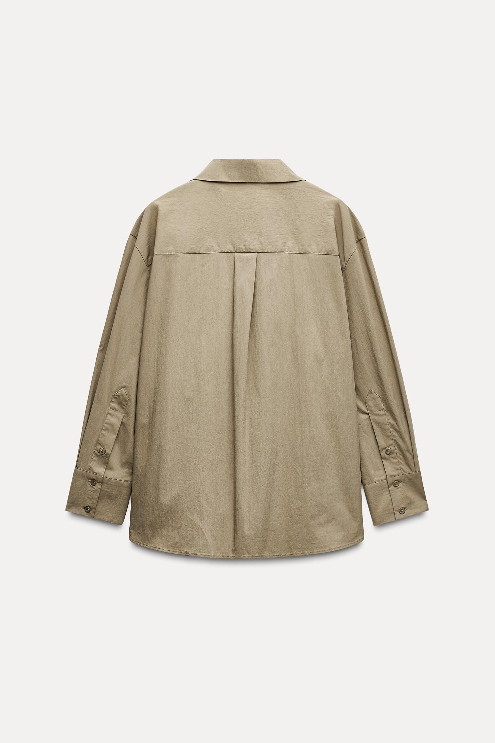 POPLIN POCKET SHIRT ZW COLLECTION Product Image