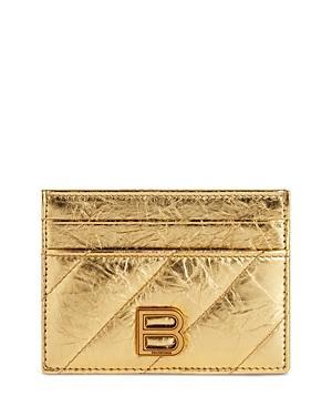 Womens Crush Card Holder Metallized Quilted Product Image