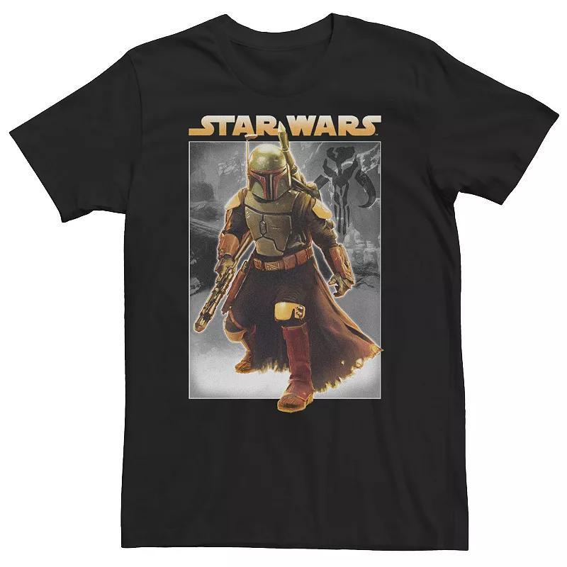 Big & Tall Star Wars Book Of Boba Fett Hunter For Hire Pose Tee, Men's, Size: 3XL, Black Product Image