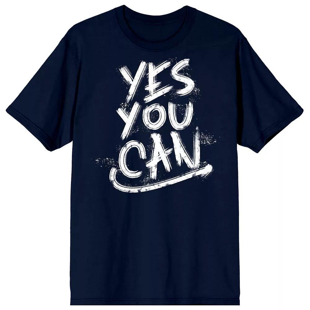 Men's Gym Culture Yes You Can Tee, Size: Small, Blue Product Image