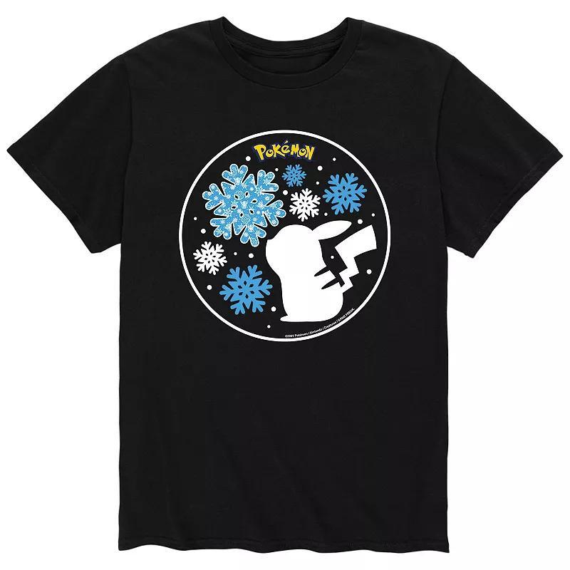 Big & Tall Pokemon Snowflake Pikachu Tee, Mens Product Image