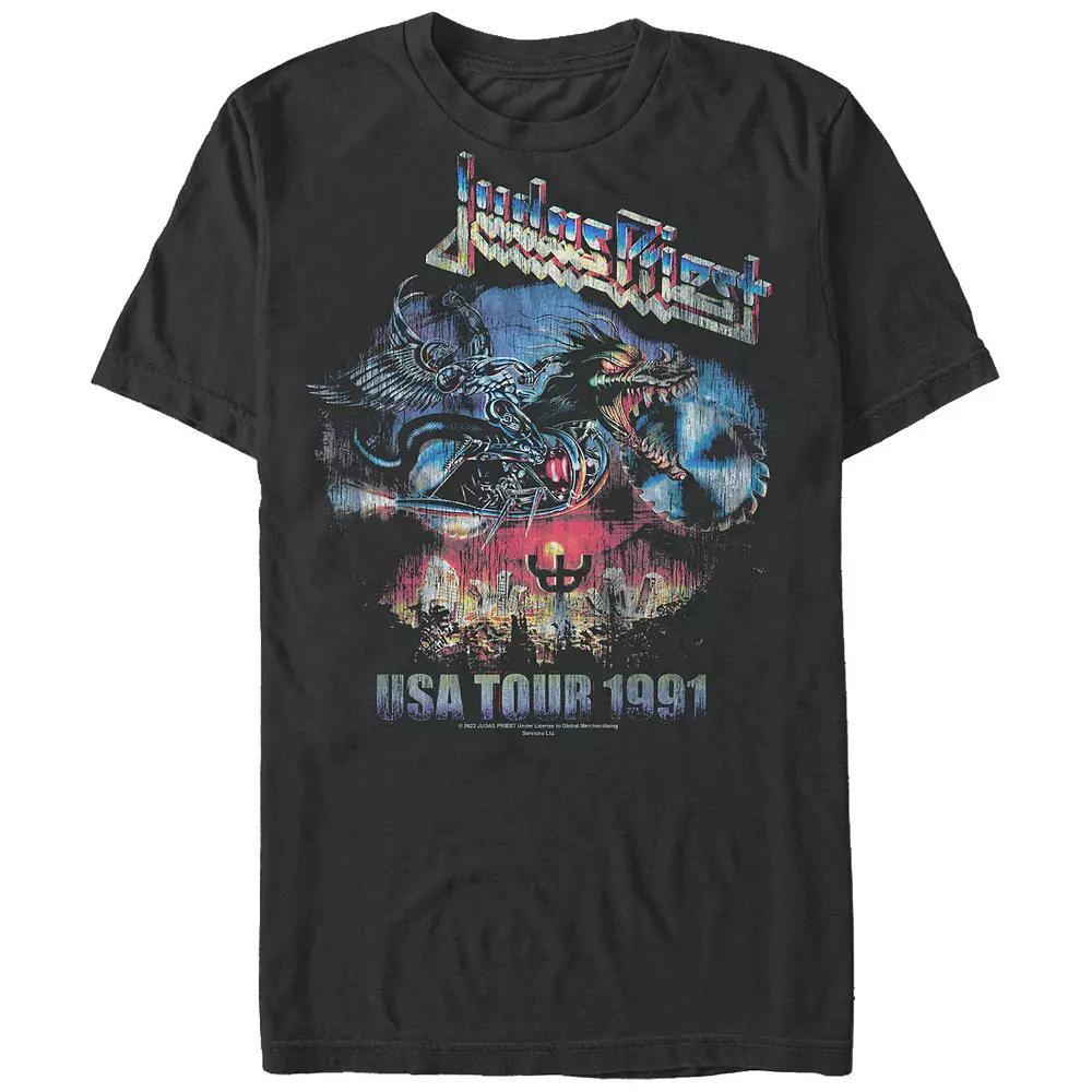 Men's Judas Priest USA Tour 1991 Graphic Tee, Size: Large, Black Product Image