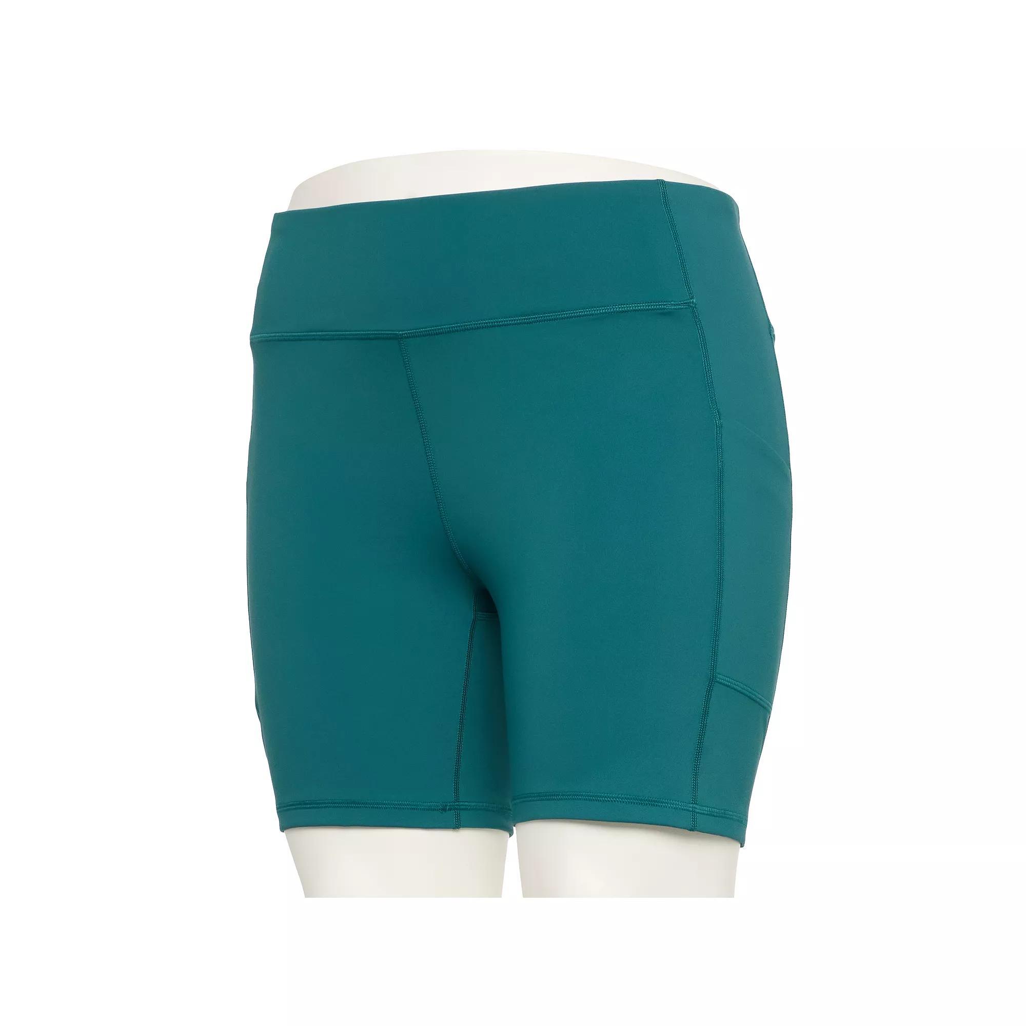 Plus Size Tek Gear® Adaptive Ultrastretch Bike Shorts, Women's, Size: 1XL, Dark Blue Teal Product Image