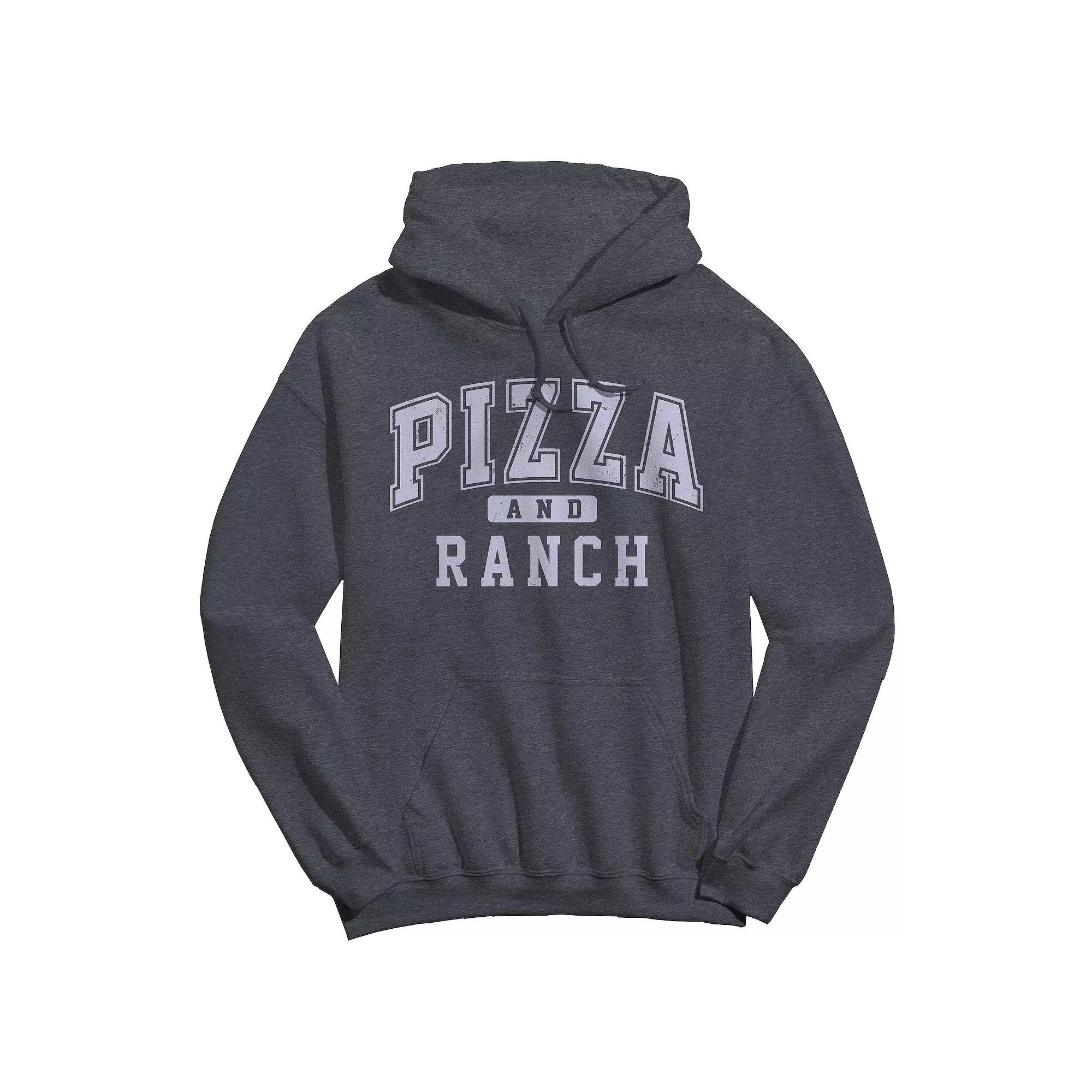 Men's COLAB89 Pizza and Ranch College Graphic Hoodie, Size: Medium, Dark Grey Gray Product Image