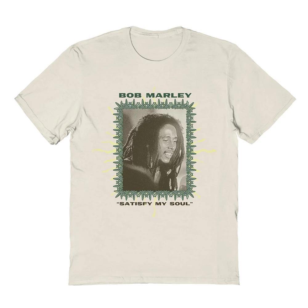 Men's Bob Marley Satisfy My Soul Sage Graphic Tee, Size: Large, Natural Product Image