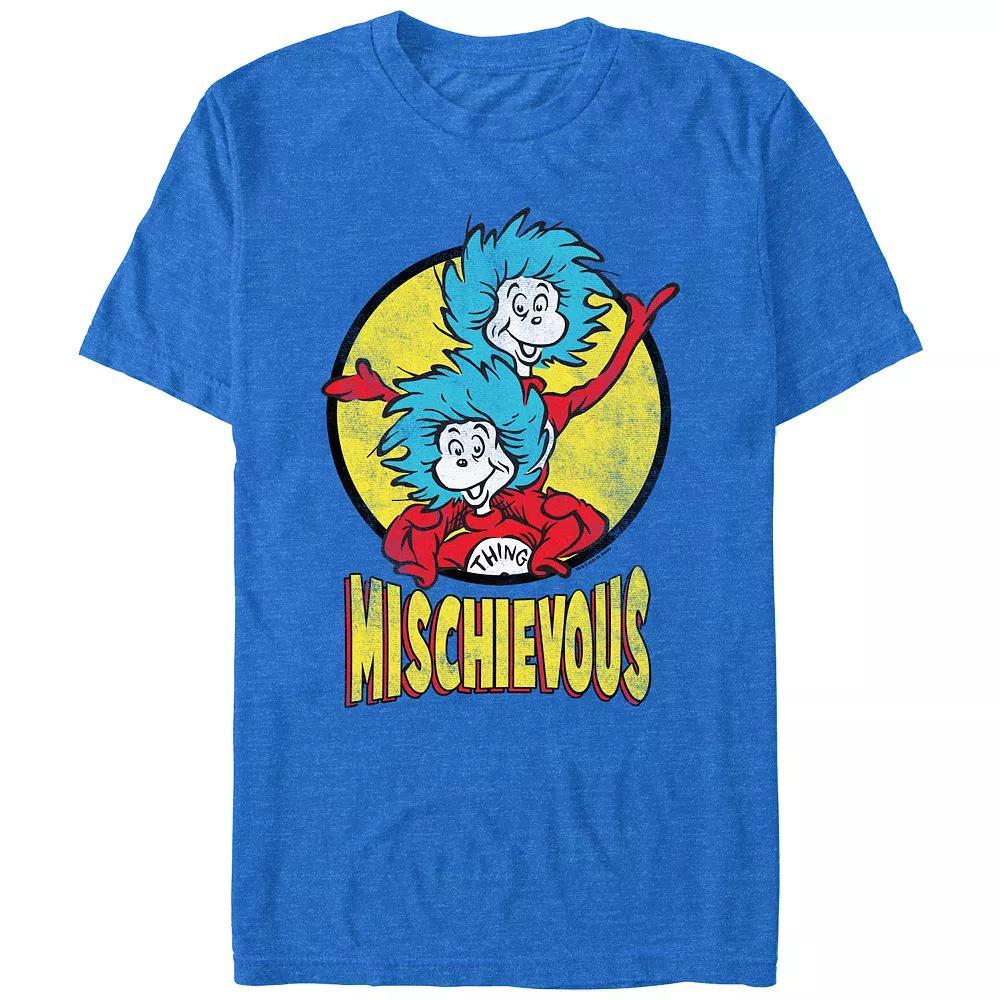 Men's Dr. Seuss Mischievous Graphic Tee, Size: XXL, Royal Grey Product Image