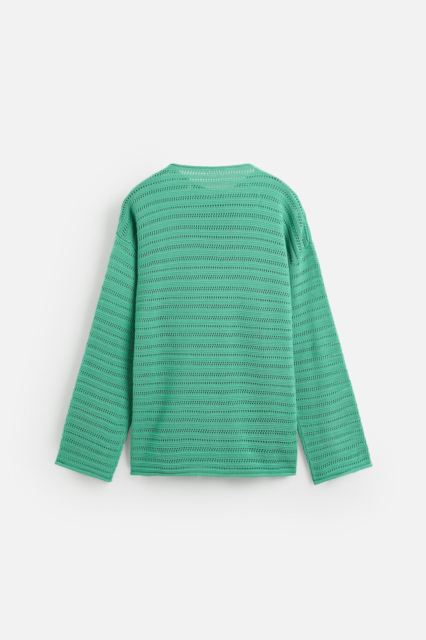 OPEN KNIT TEXTURED SWEATER Product Image