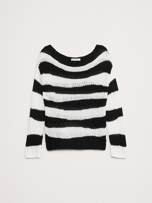Relaxed Cotton Boat-Neck Sweater Product Image