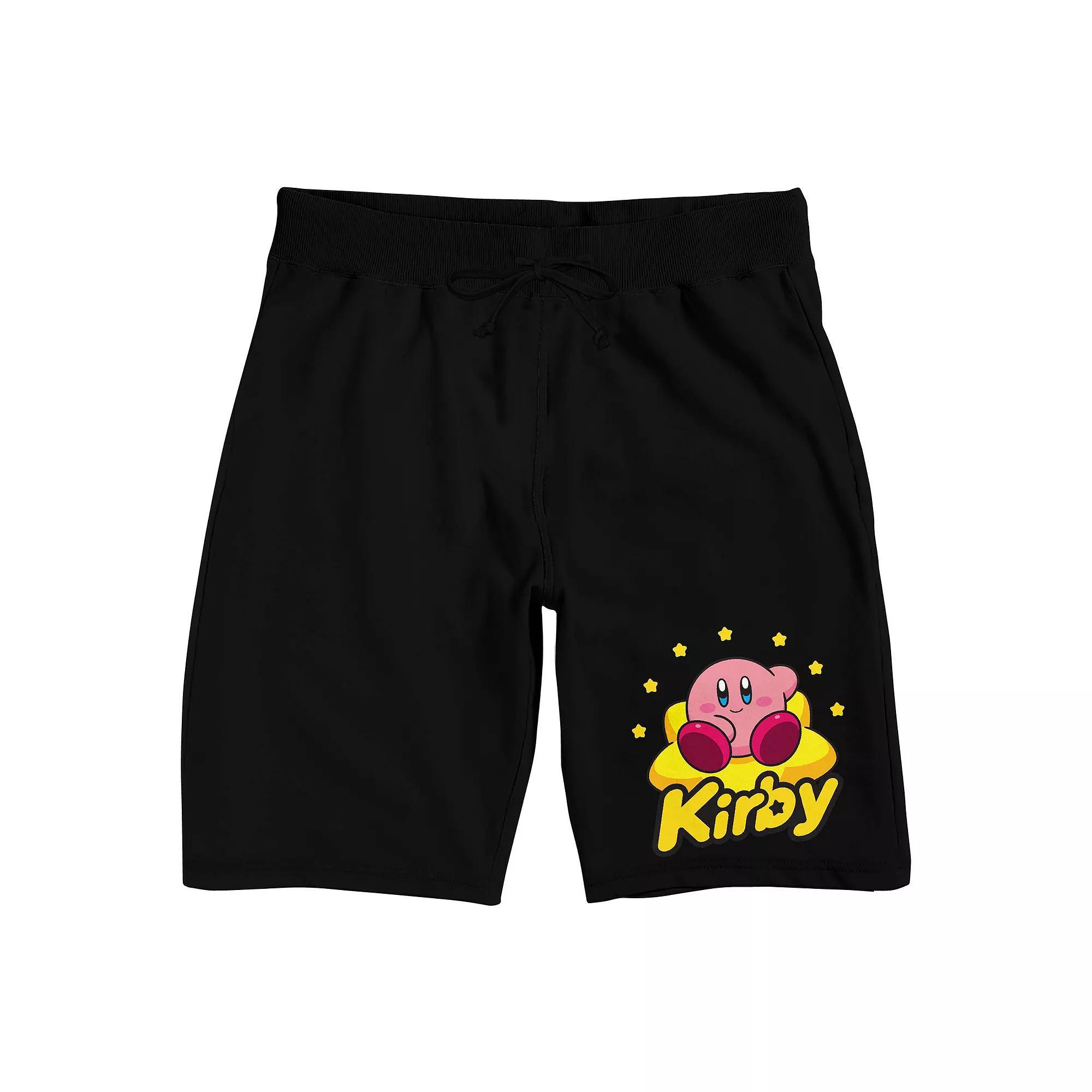 Men's Kirby Warp Star Sleep Shorts, Size: XXL, Black Product Image