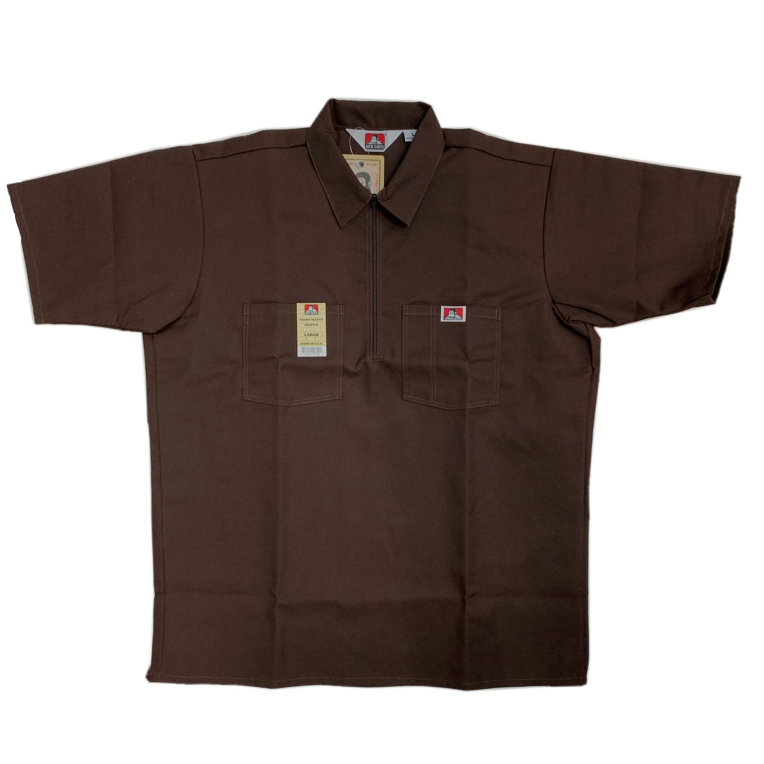 Ben Davis Short Sleeve Solid 1/2 Zip Shirt Male Product Image