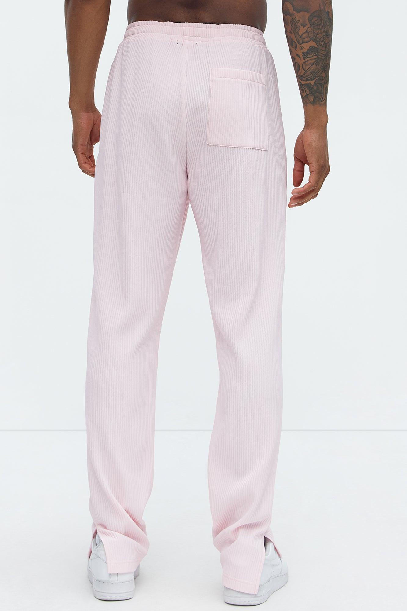 Show Up Slim Slit Pants - Pink Product Image