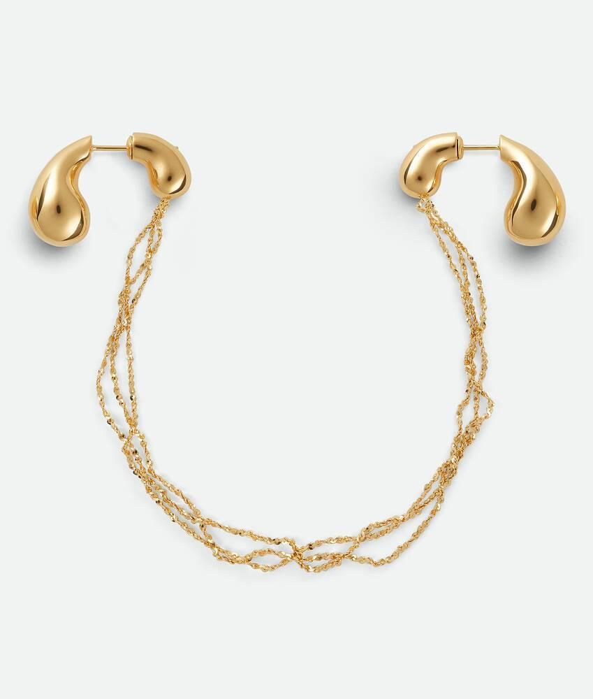 Women's Mini Drop Chain Earrings in Yellow gold Product Image