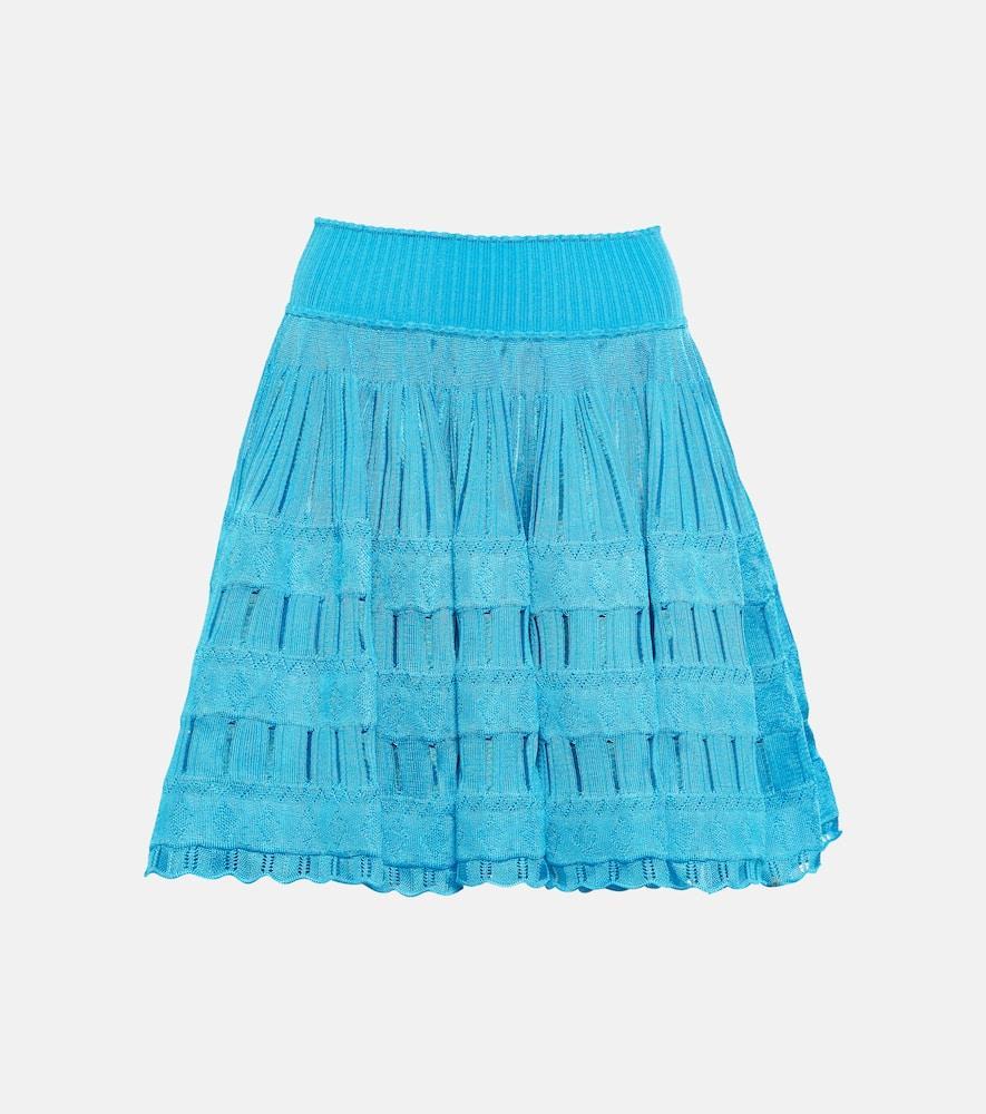 ALAÏA Crinoline Miniskirt In Blue Product Image