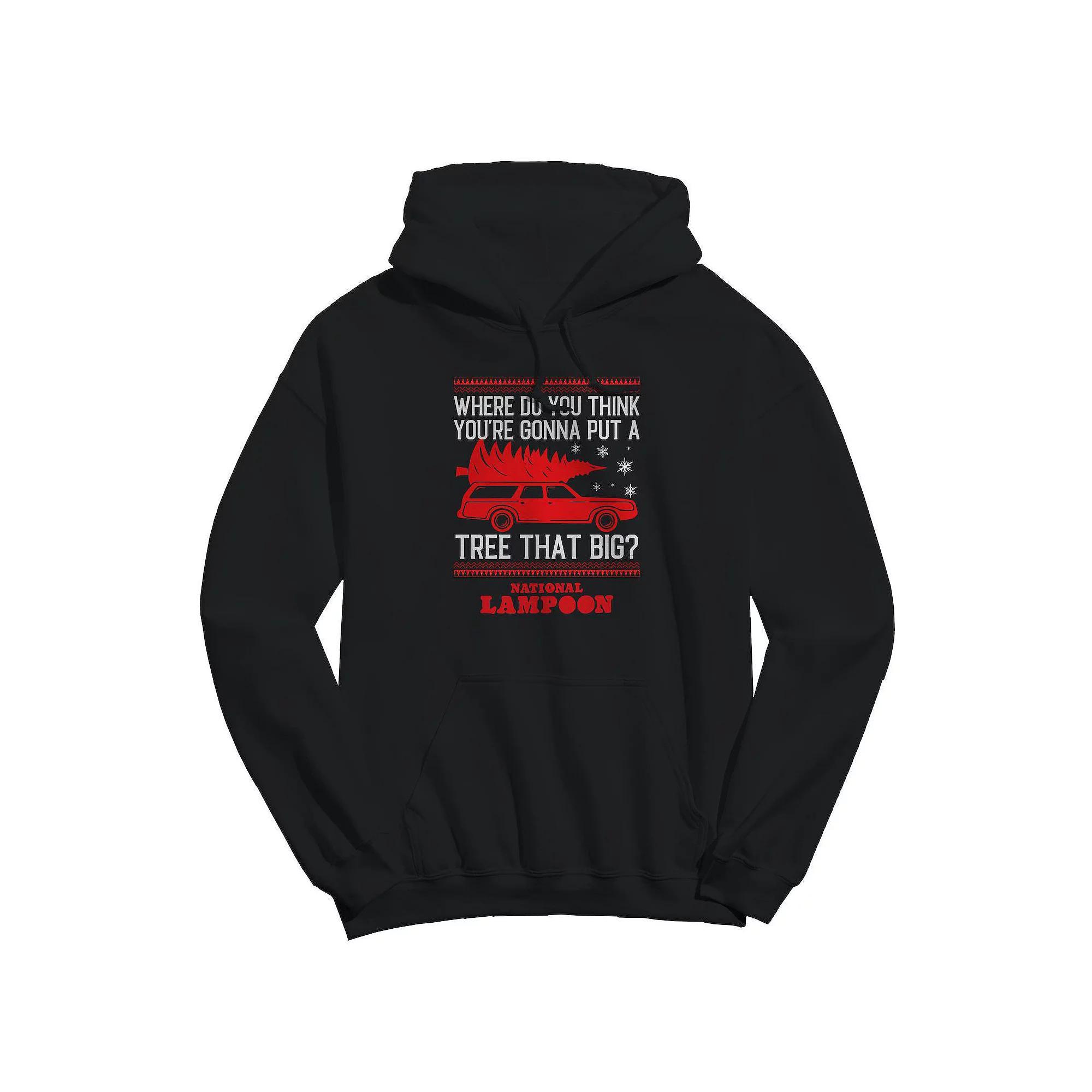Men's Big Tree National Lampoon's Christmas Vacation Graphic Hoodie, Size: Small, Black Product Image