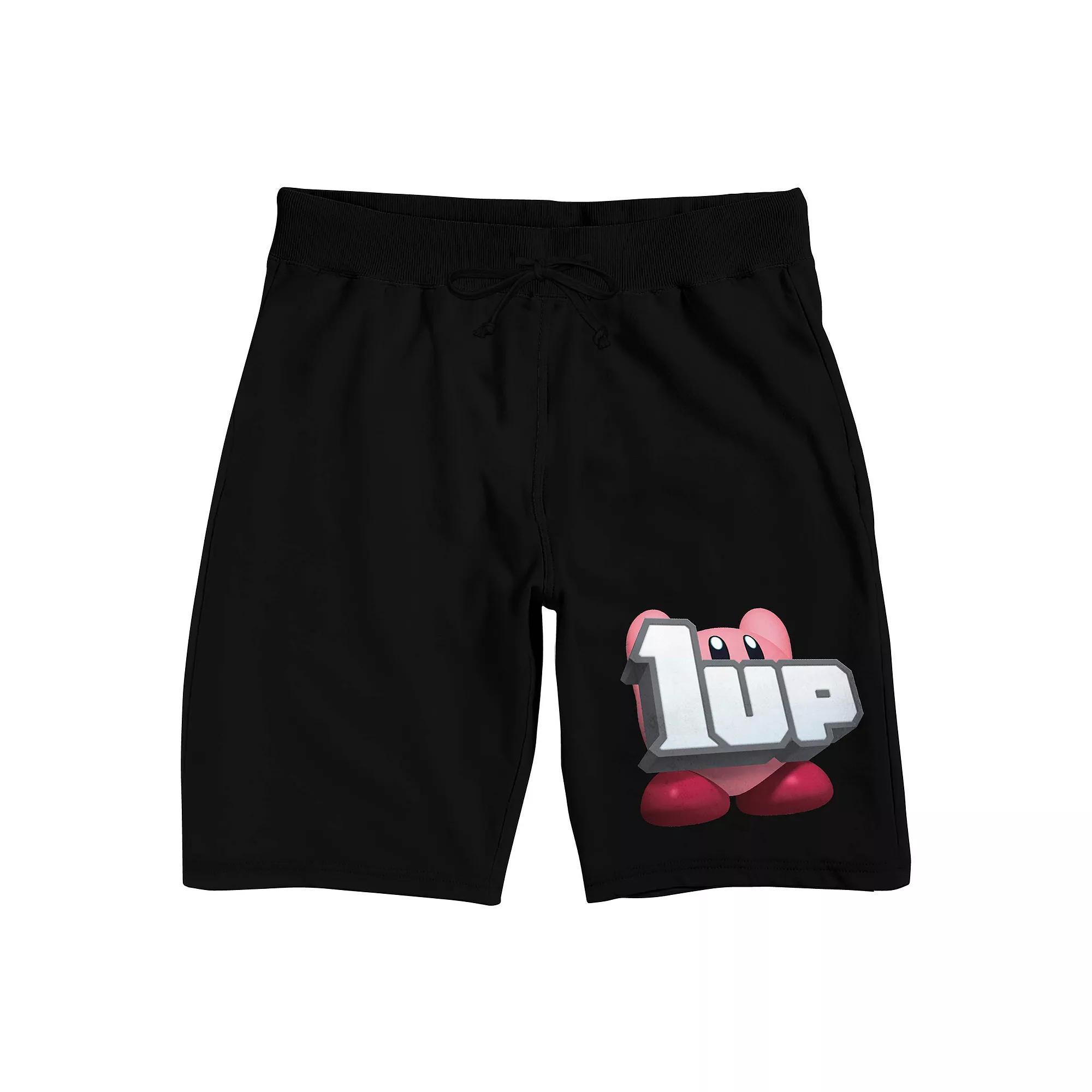 Men's Kirby 1UP Sleep Shorts, Size: Small, Black Product Image