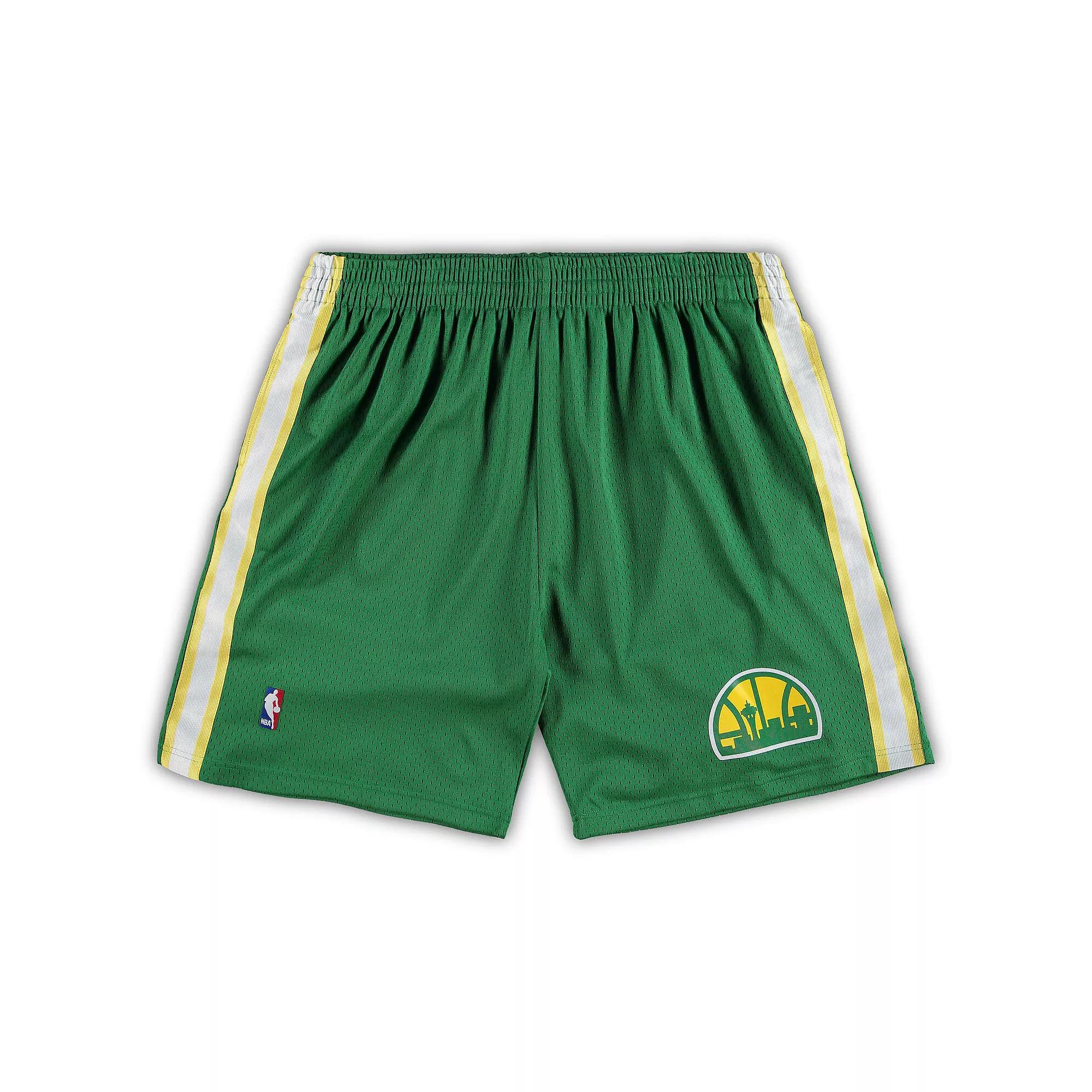Men's Mitchell & Ness Kelly Green Seattle SuperSonics Big & Tall Hardwood Classics Team Swingman Shorts, Size: 2XB, Nba Green Product Image