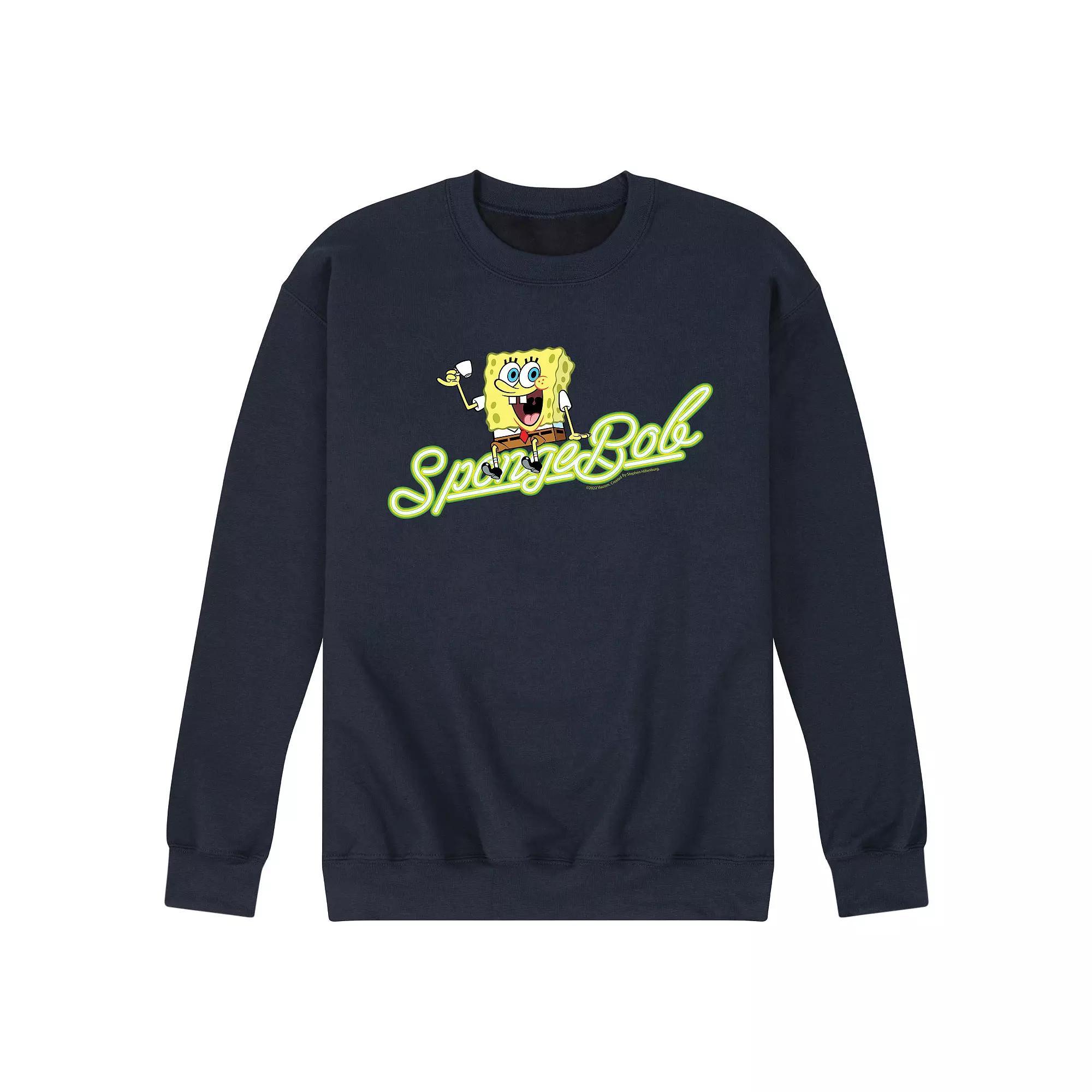 Mens SpongeBob SquarePants Coffee Break Sweatshirt Product Image