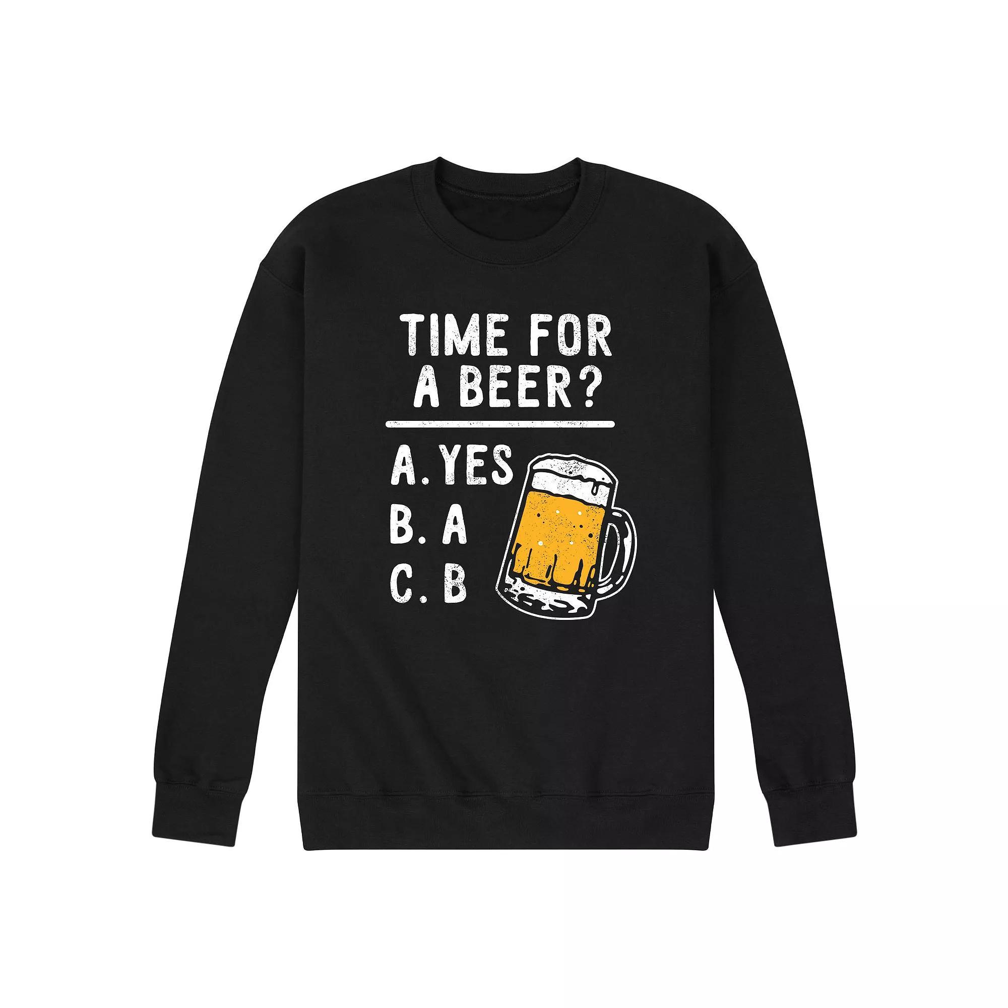 Mens Time for a Beer Sweatshirt Product Image