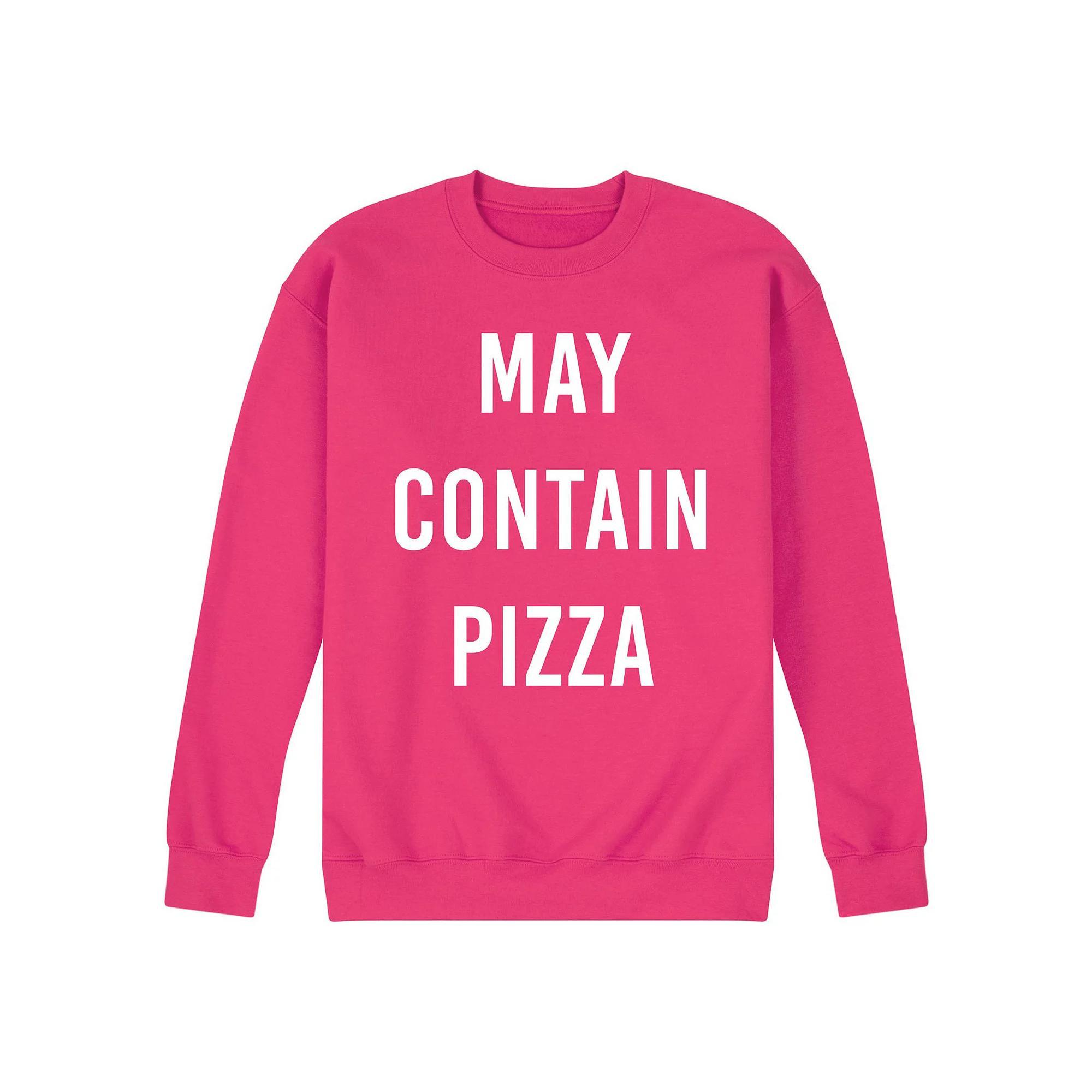 Mens May Contain Pizza Fleece Sweatshirt Product Image