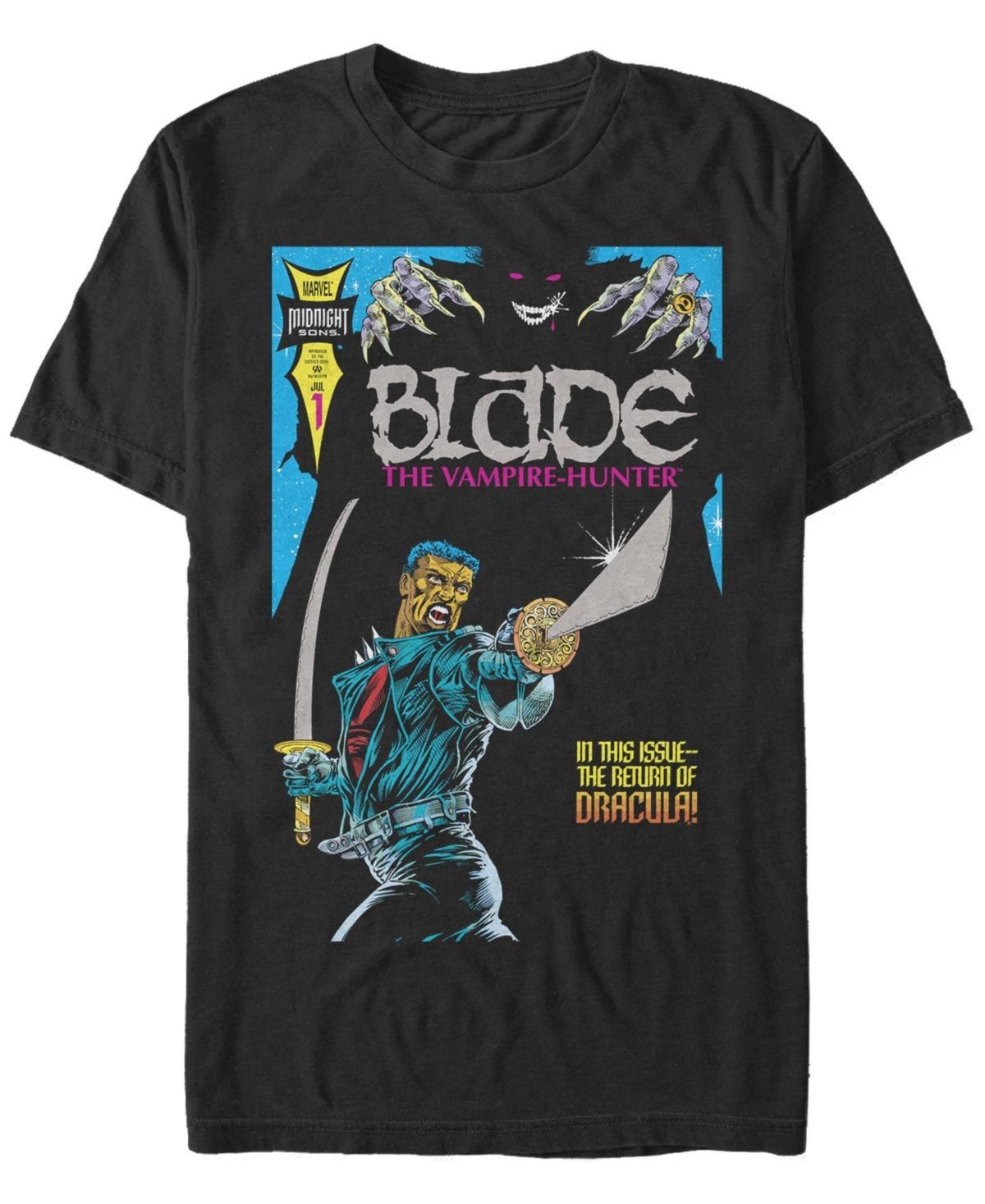 Men's Marvel Blade The Return Of Dracula Comic Cover Tee, Size: Medium, Black Product Image