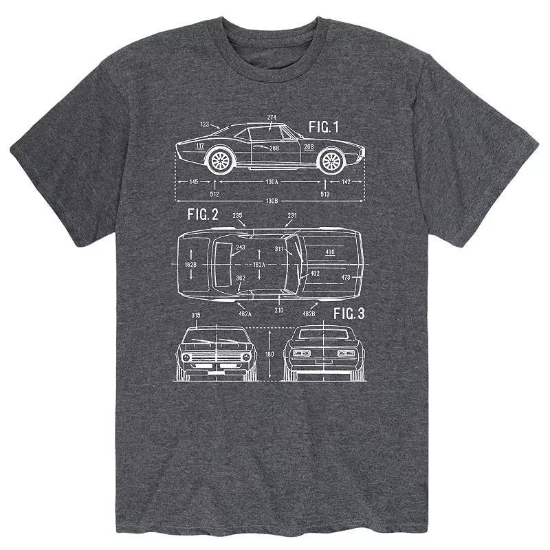 Mens Vintage Car Rendering Tee Product Image