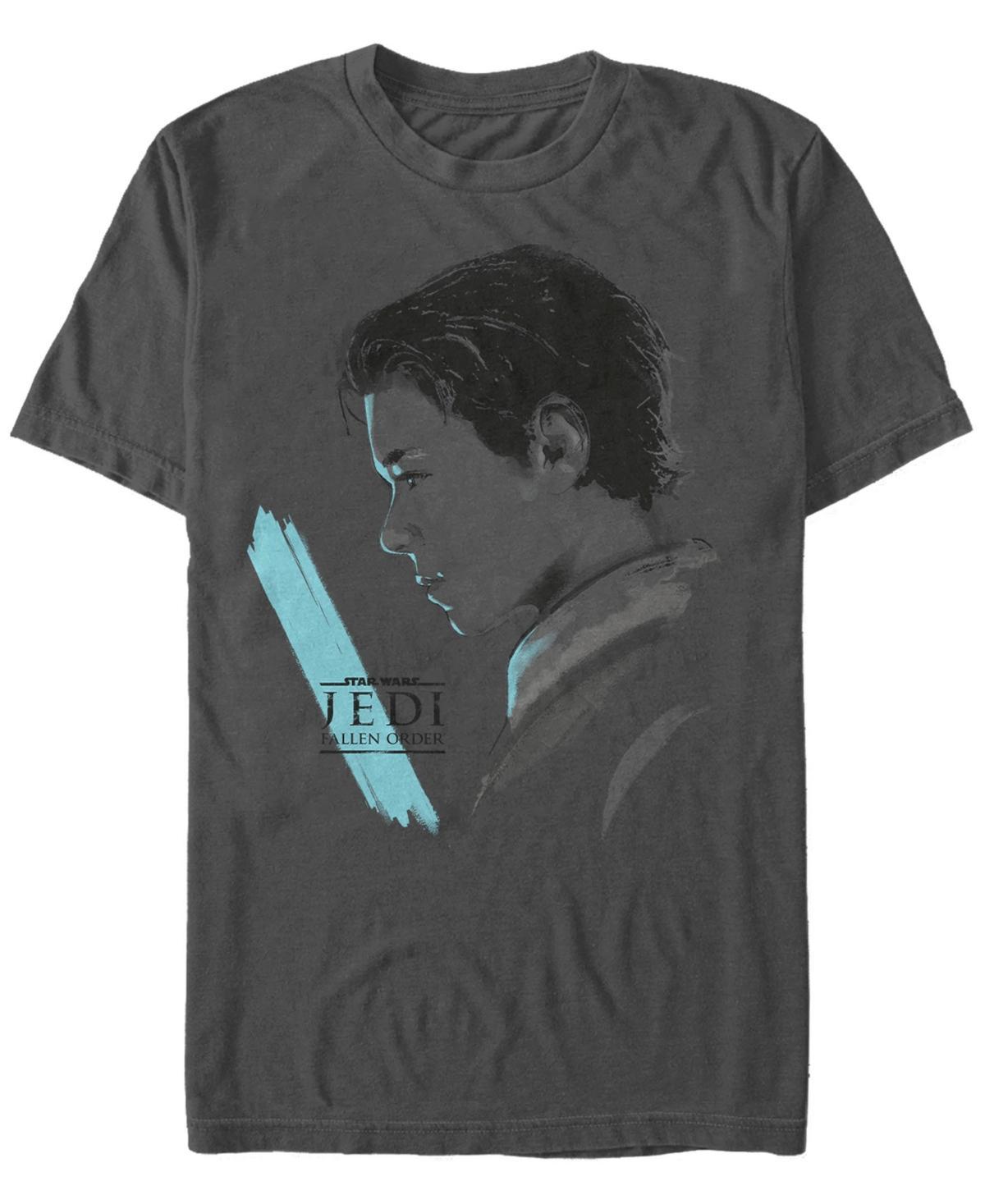 Mens Star Wars Jedi Fallen Order Cal Blue Light Saber Tee Grey Product Image