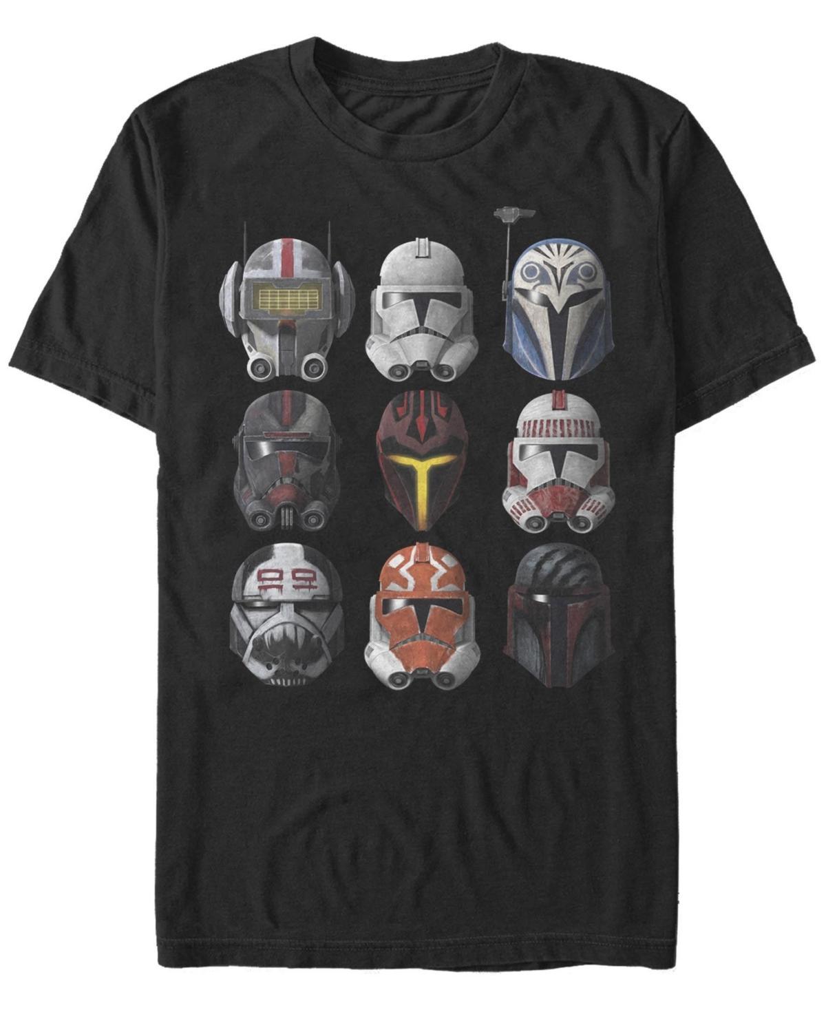 Men's Star Wars: The Clone Wars Clone Helmets Tee, Size: Medium, Blue Product Image