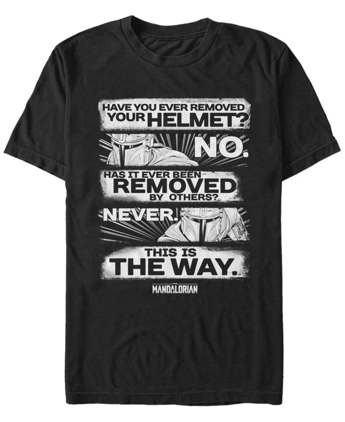 Men's Star Wars The Mandalorian Have You Ever Removed Your Helmet Tee, Size: XXL, Black Product Image