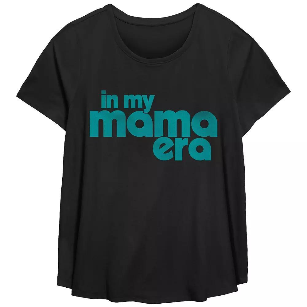 Plus Size In My Mama Era Scoop Hem Flow Graphic Tee, Women's, Size: 4XL, Grey Gray Product Image