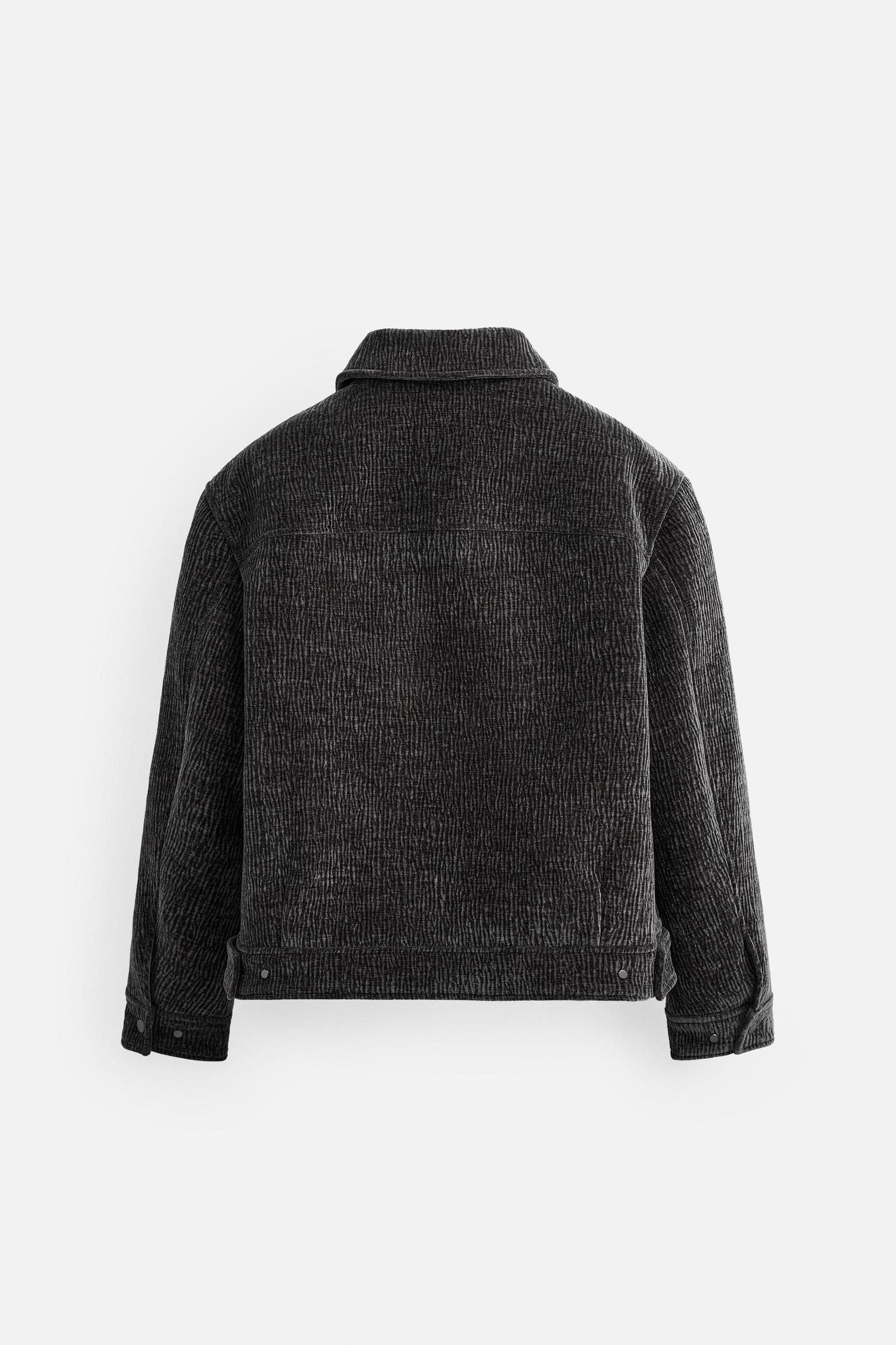 TEXTURED WRINKLED EFFECT JACKET Product Image